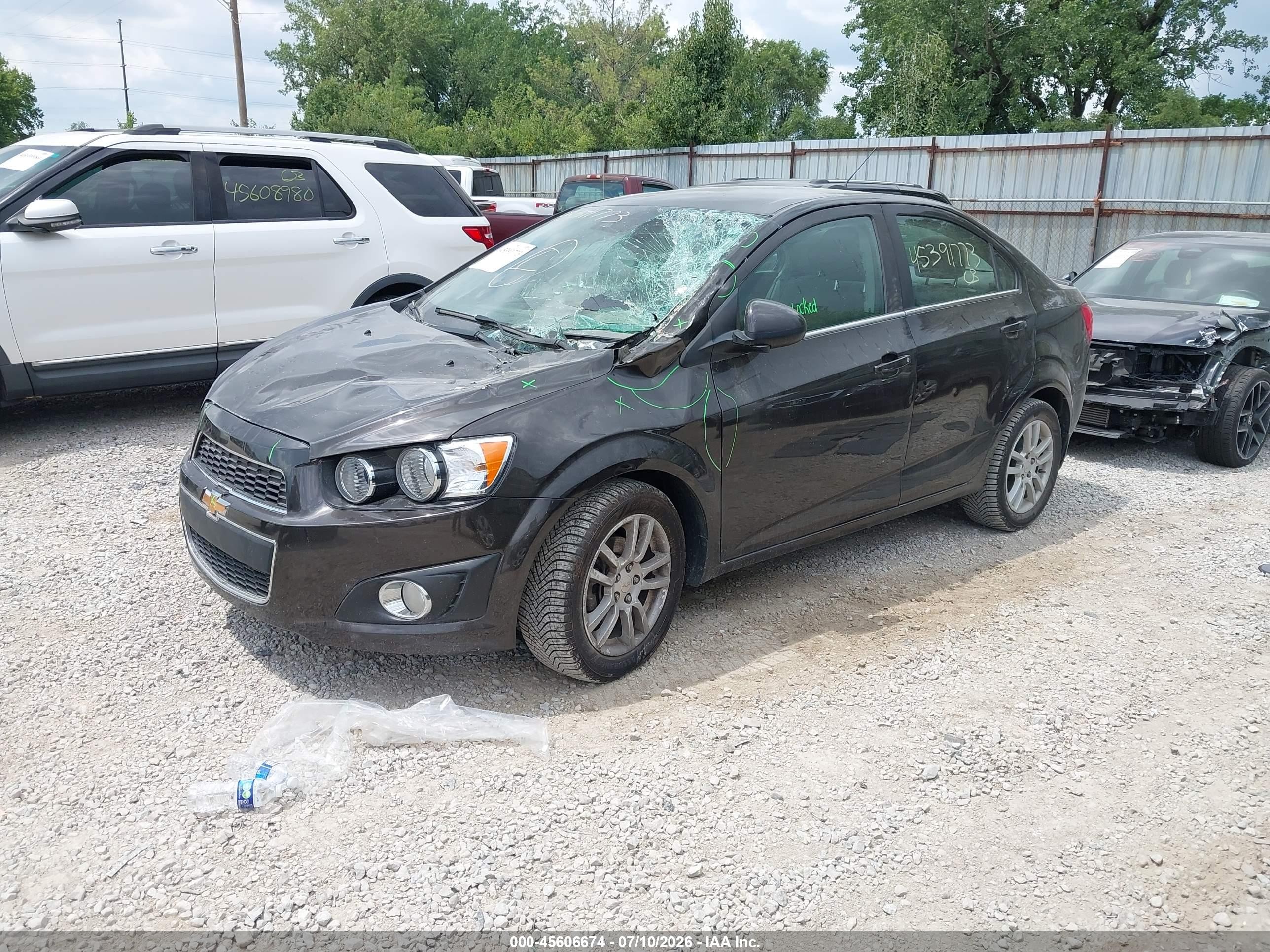2015 Chevrolet Sonic Lt Auto Black vin: 1G1JC5SH3F4183254