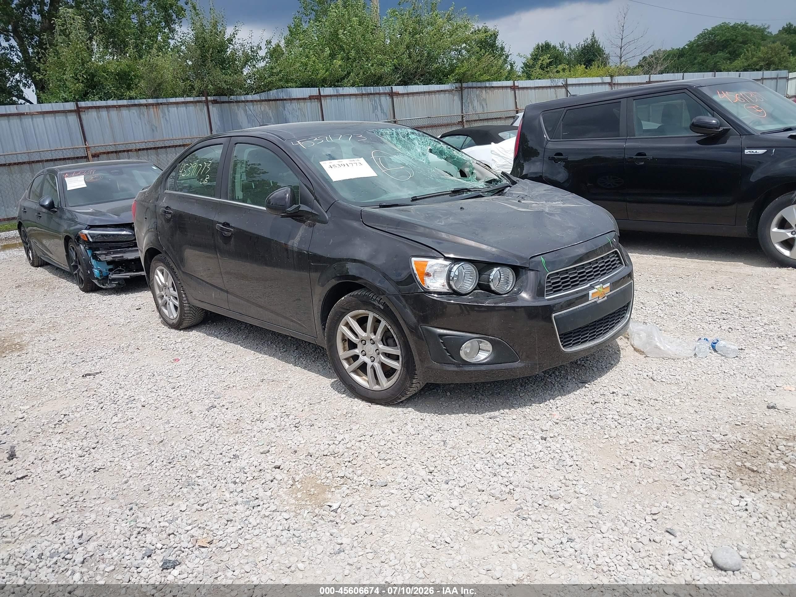 2015 Chevrolet Sonic Lt Auto Black vin: 1G1JC5SH3F4183254