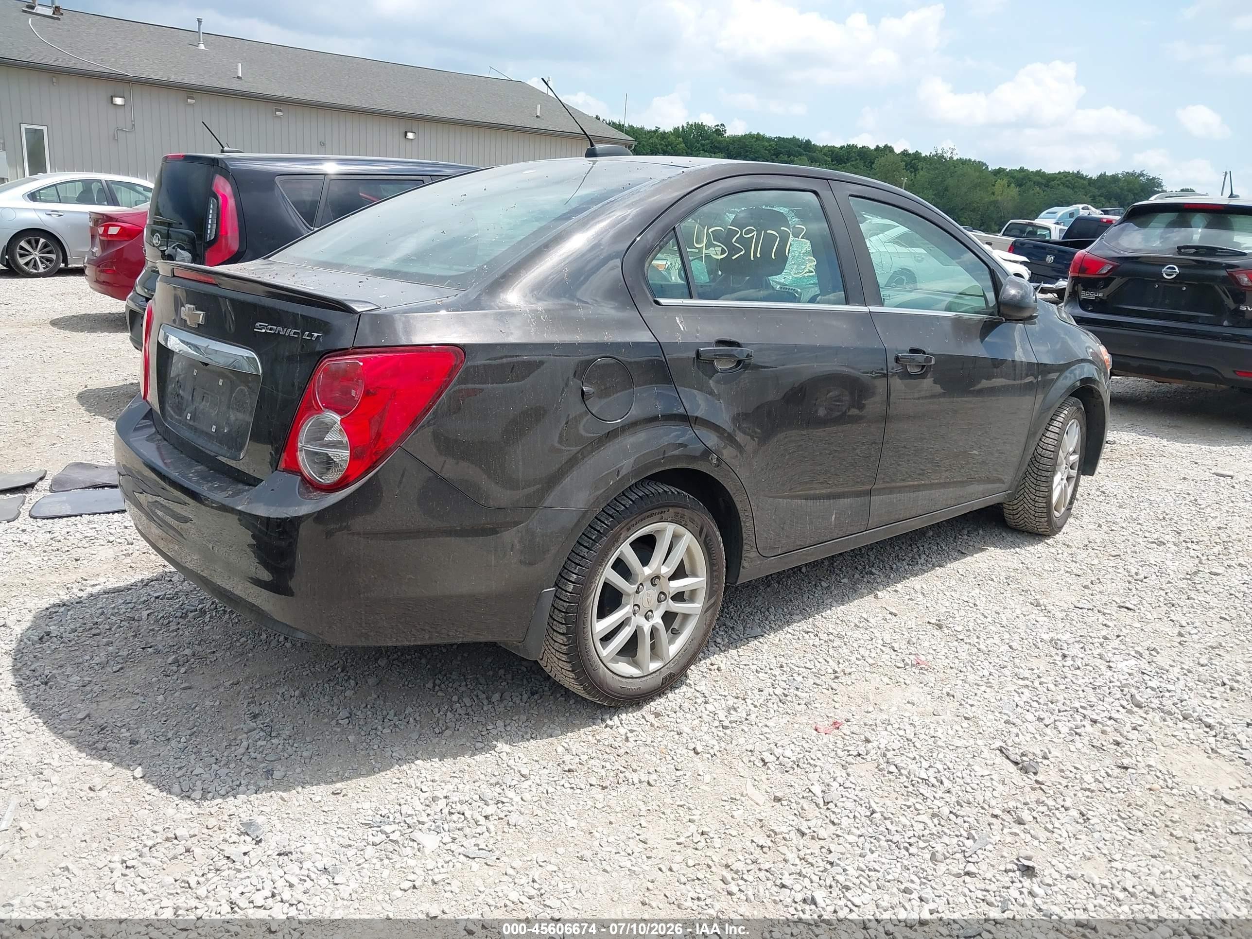 2015 Chevrolet Sonic Lt Auto Black vin: 1G1JC5SH3F4183254