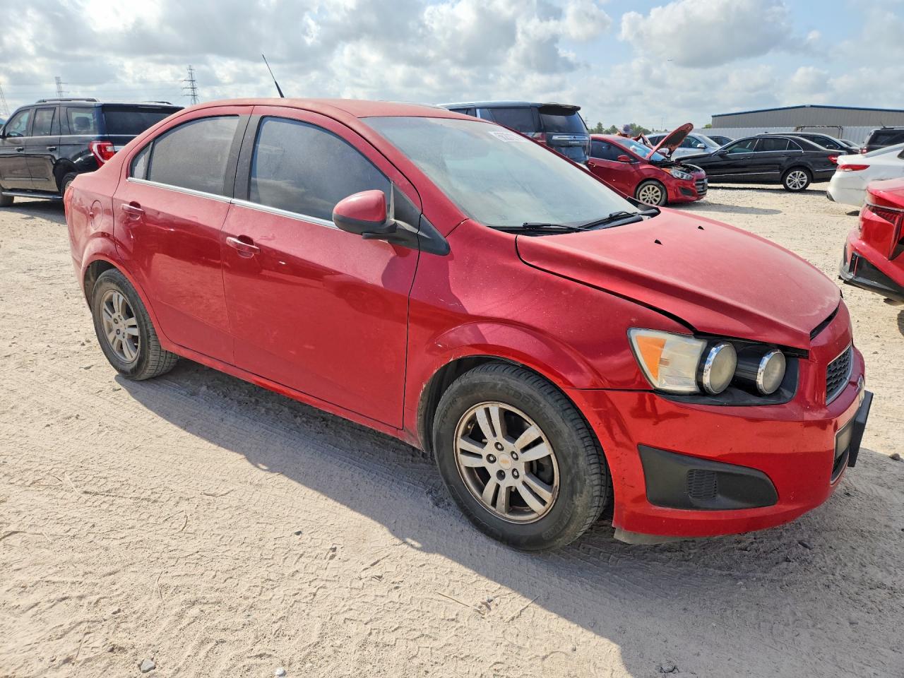 2012 Chevrolet Sonic Lt Red vin: 1G1JC5SH4C4140876
