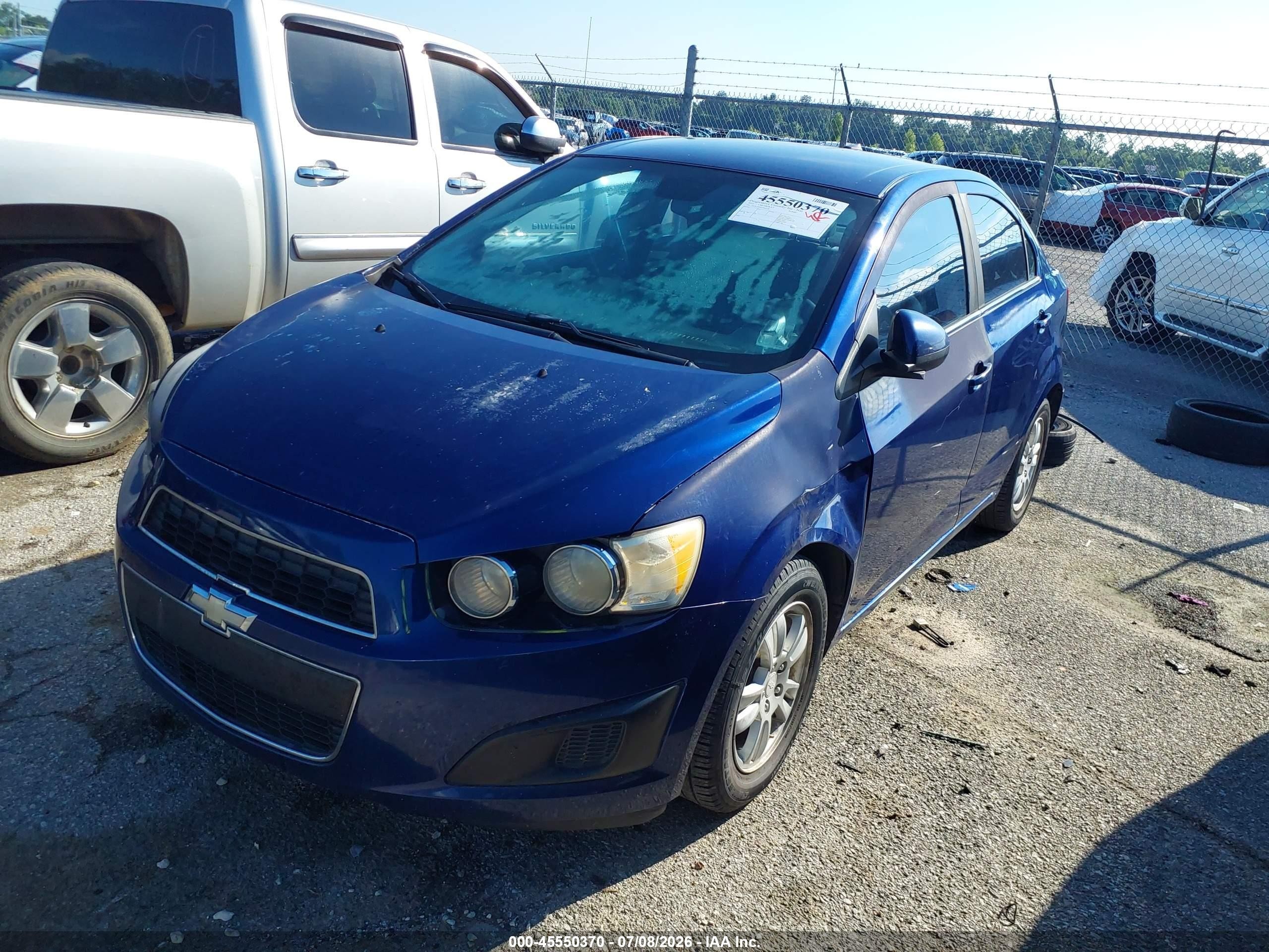 2012 Chevrolet Sonic 2lt Blue vin: 1G1JC5SH4C4192198