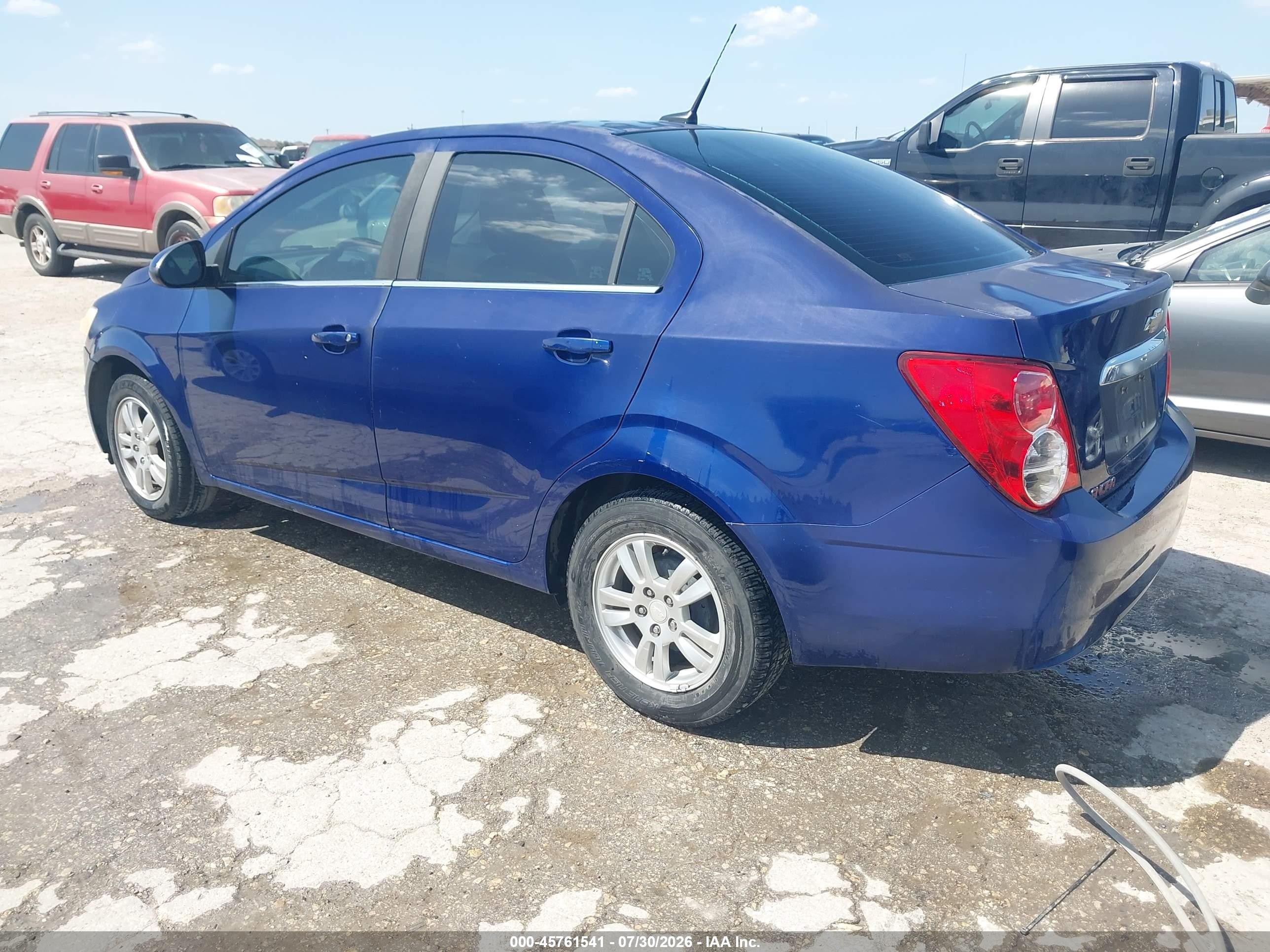 2013 Chevrolet Sonic Lt Auto Синий vin: 1G1JC5SH4D4135565