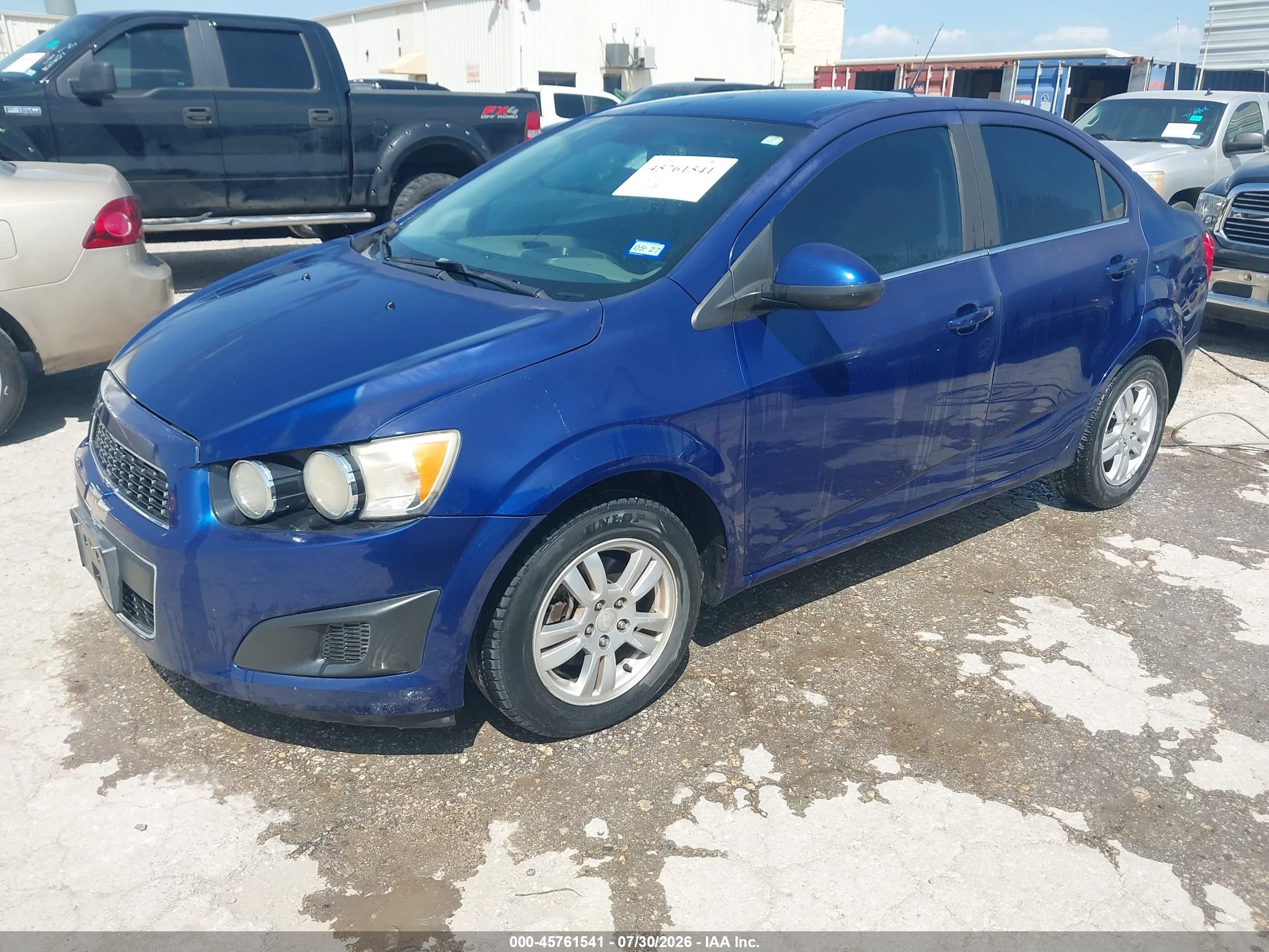 2013 Chevrolet Sonic Lt Auto Синий vin: 1G1JC5SH4D4135565