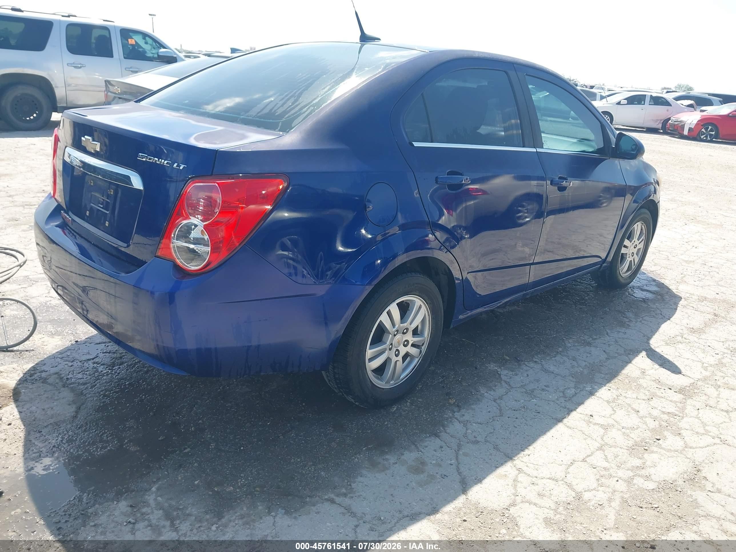 2013 Chevrolet Sonic Lt Auto Синий vin: 1G1JC5SH4D4135565