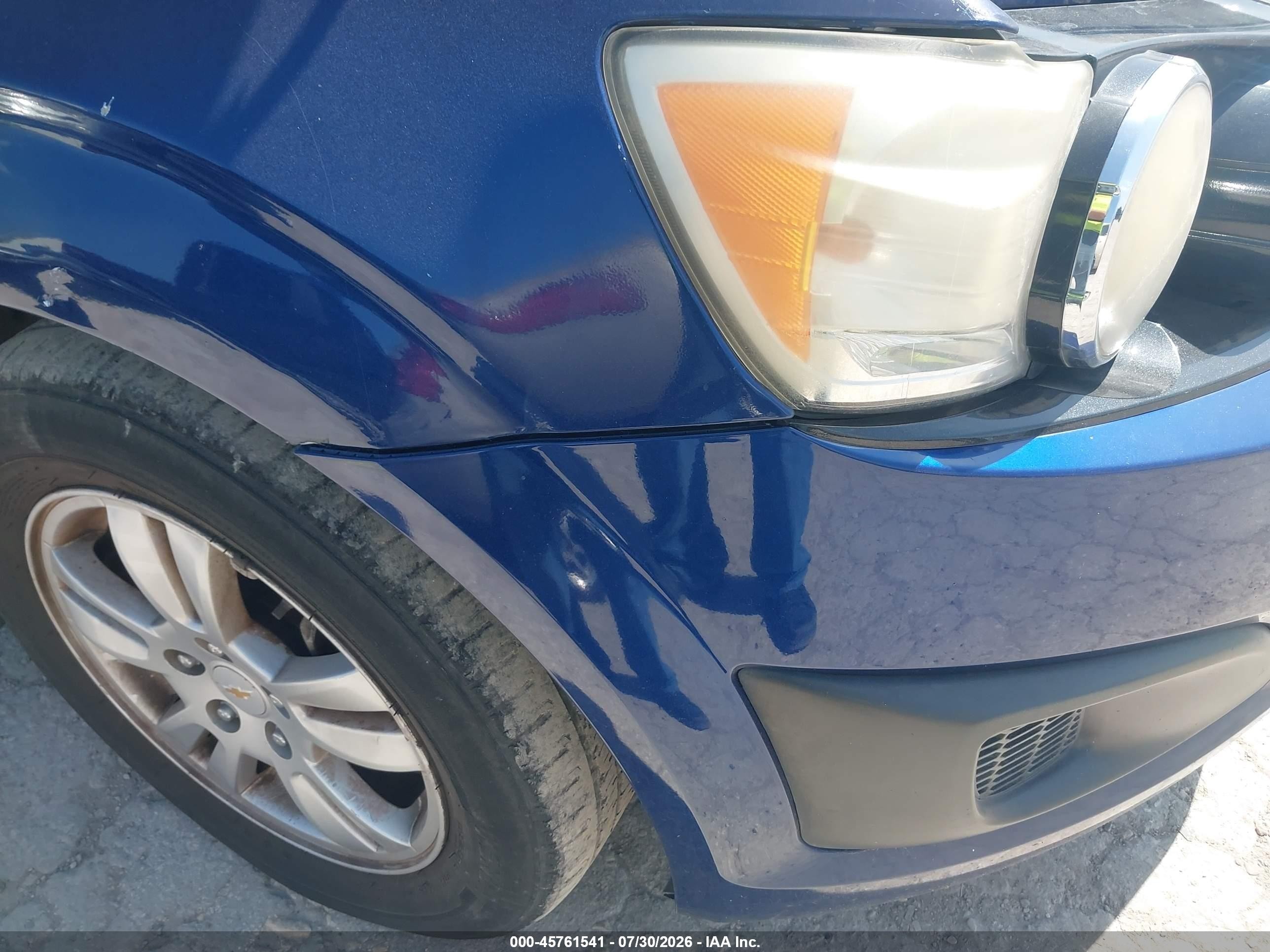 2013 Chevrolet Sonic Lt Auto Синий vin: 1G1JC5SH4D4135565