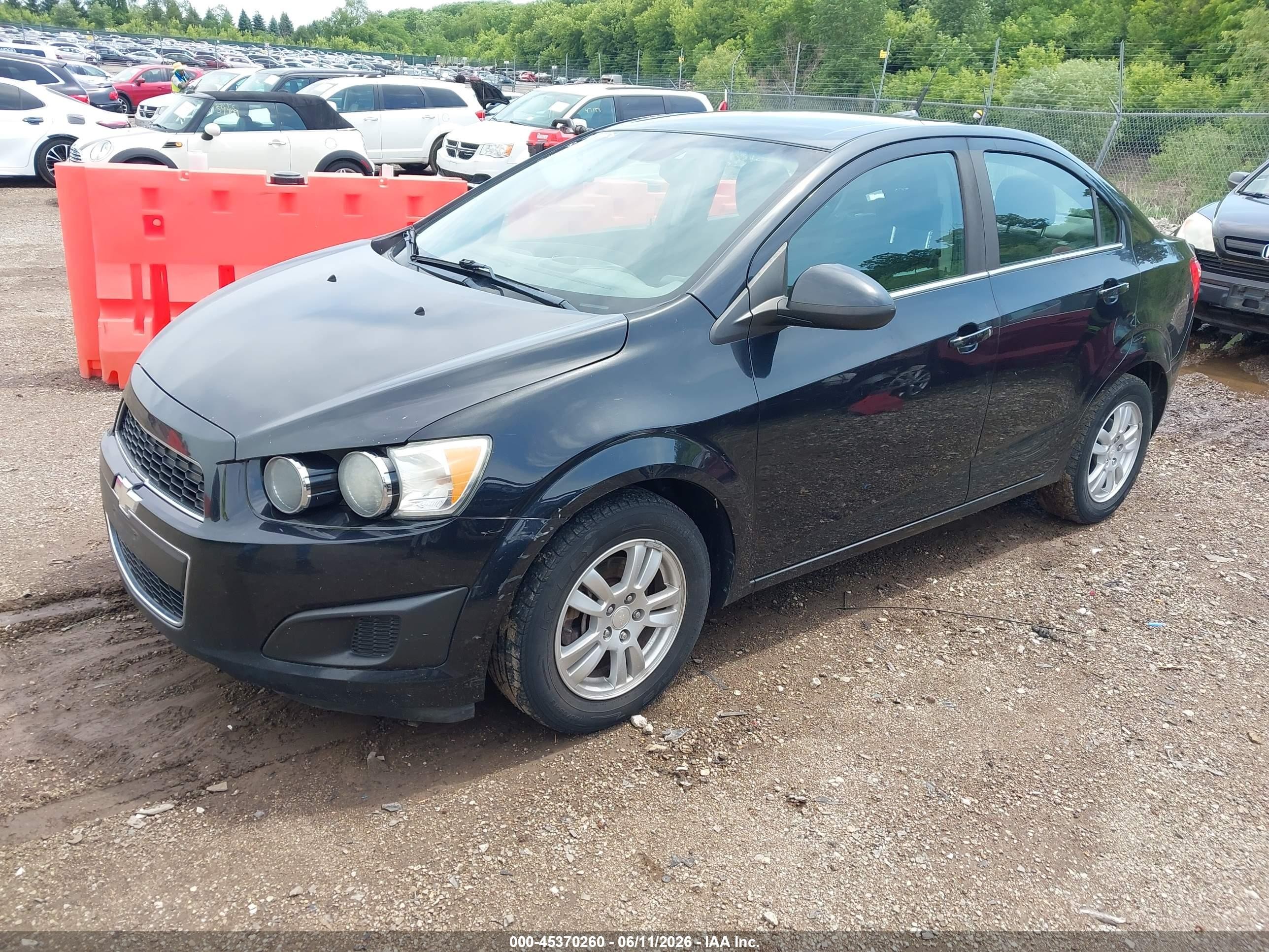 2013 Chevrolet Sonic Lt Auto Black vin: 1G1JC5SH4D4211642