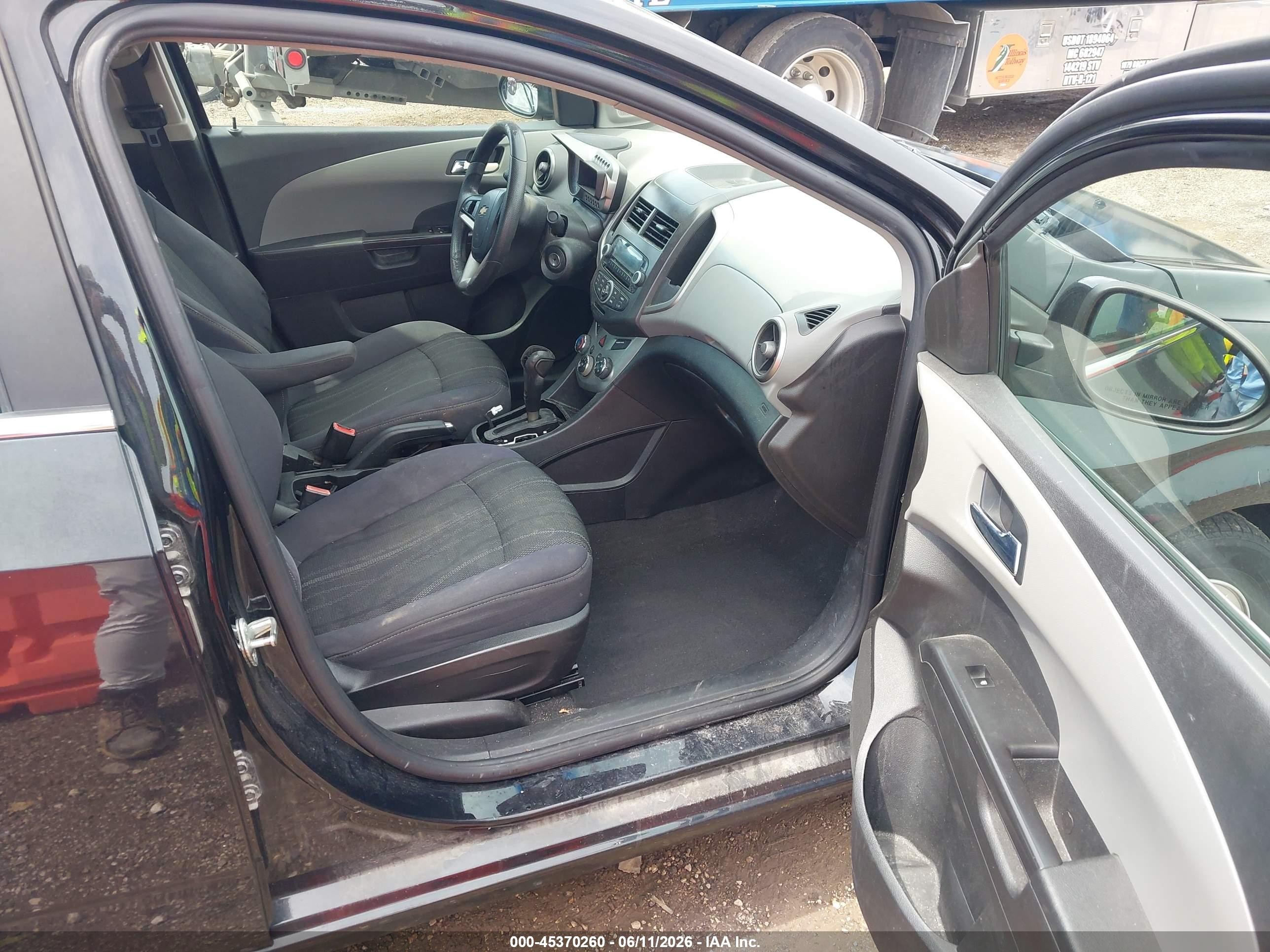 2013 Chevrolet Sonic Lt Auto Black vin: 1G1JC5SH4D4211642