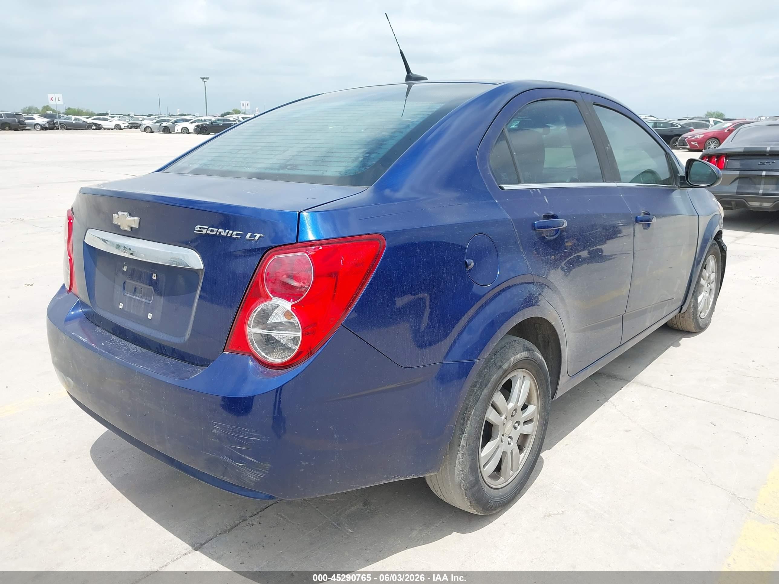 2013 Chevrolet Sonic Lt Auto Blue vin: 1G1JC5SH4D4228019