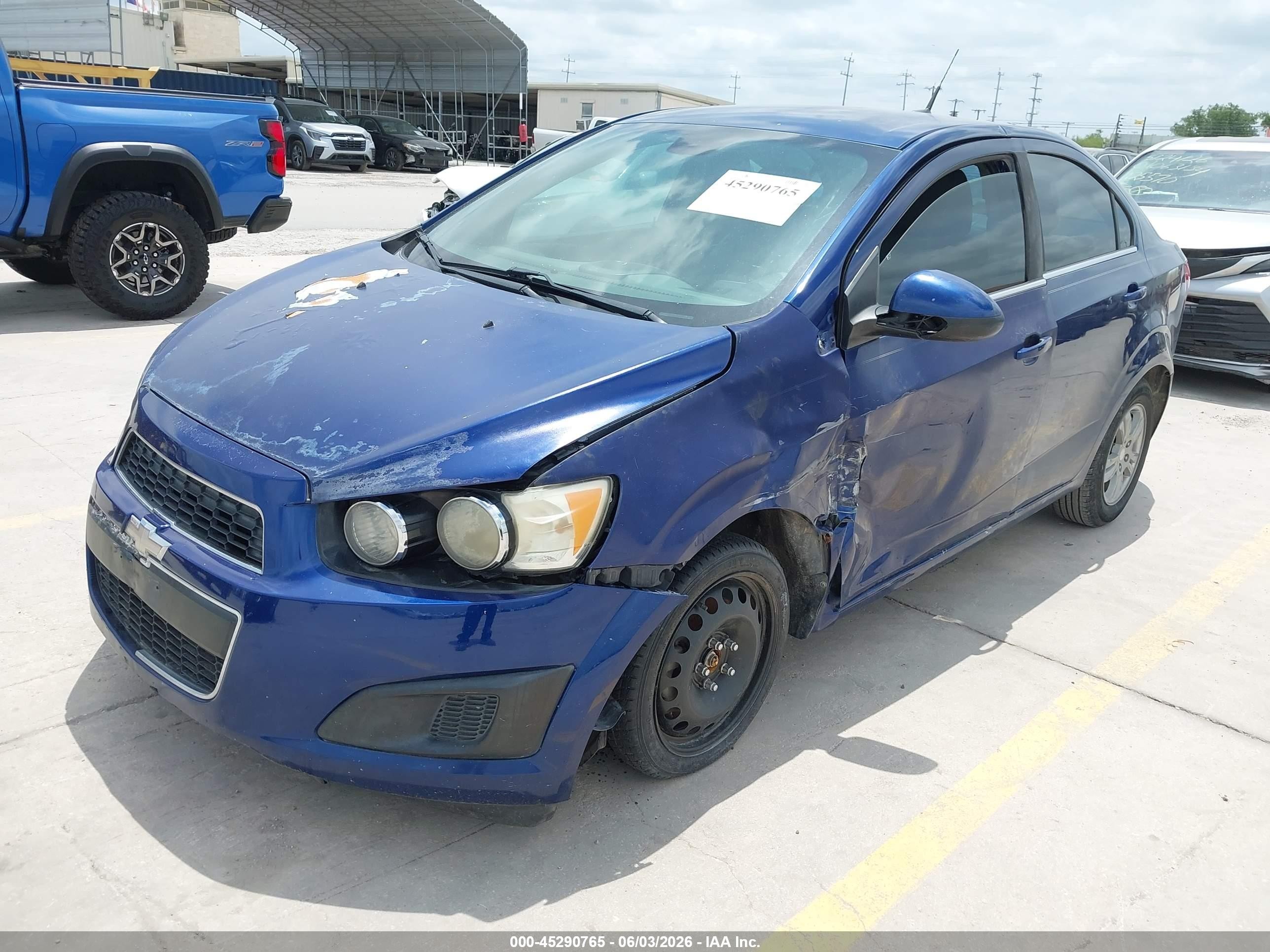 2013 Chevrolet Sonic Lt Auto Blue vin: 1G1JC5SH4D4228019