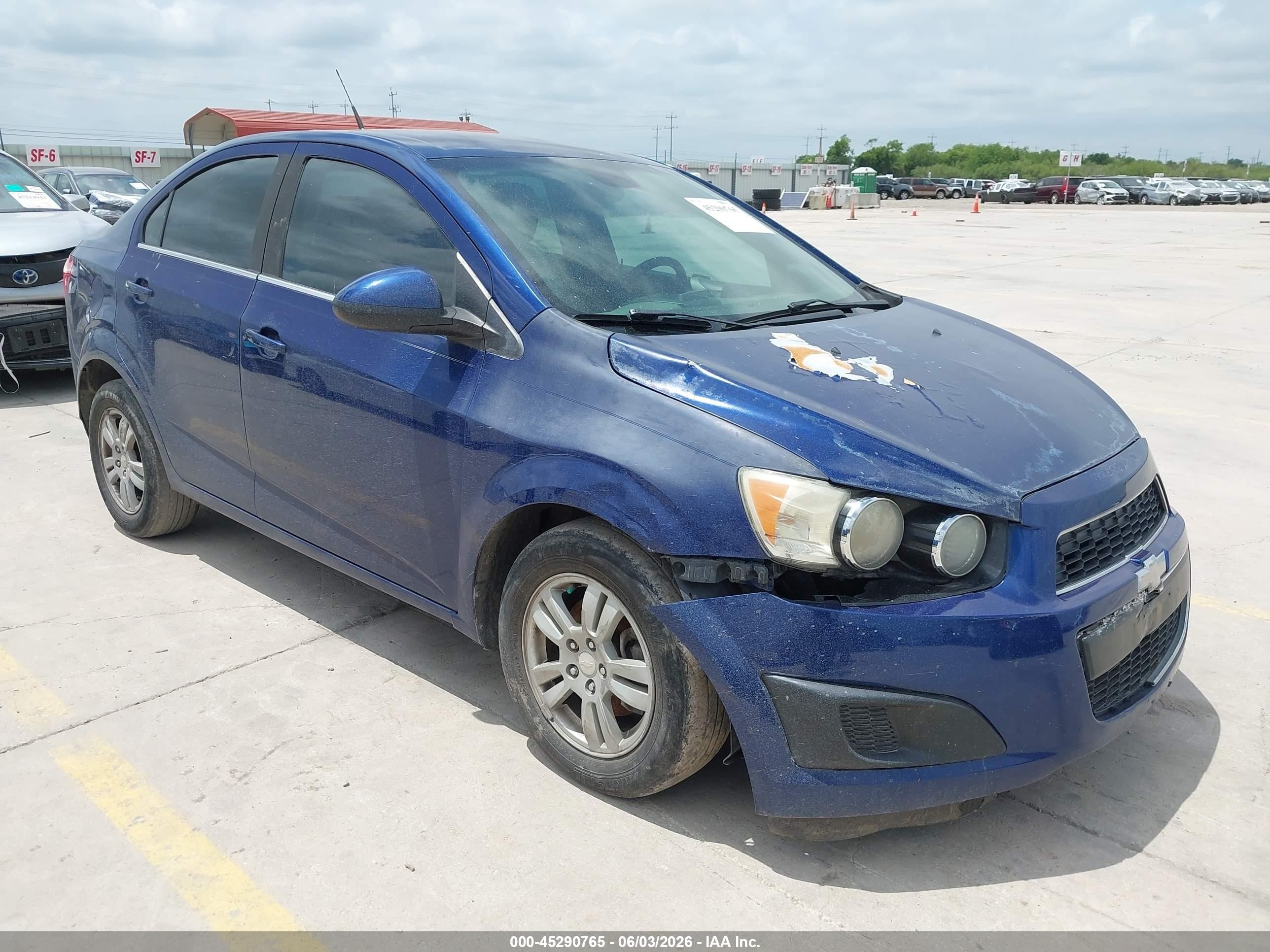 2013 Chevrolet Sonic Lt Auto Blue vin: 1G1JC5SH4D4228019