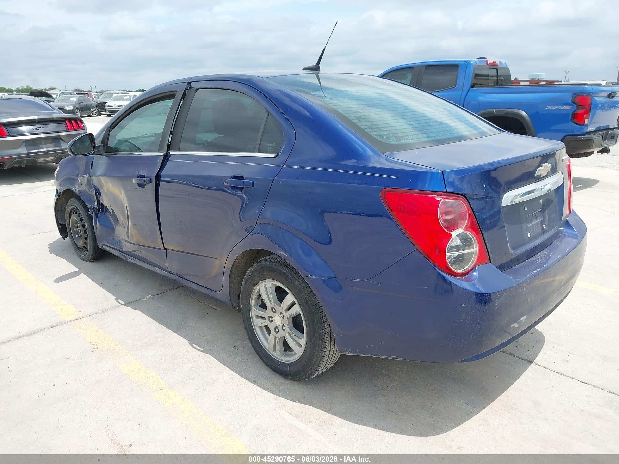 2013 Chevrolet Sonic Lt Auto Blue vin: 1G1JC5SH4D4228019