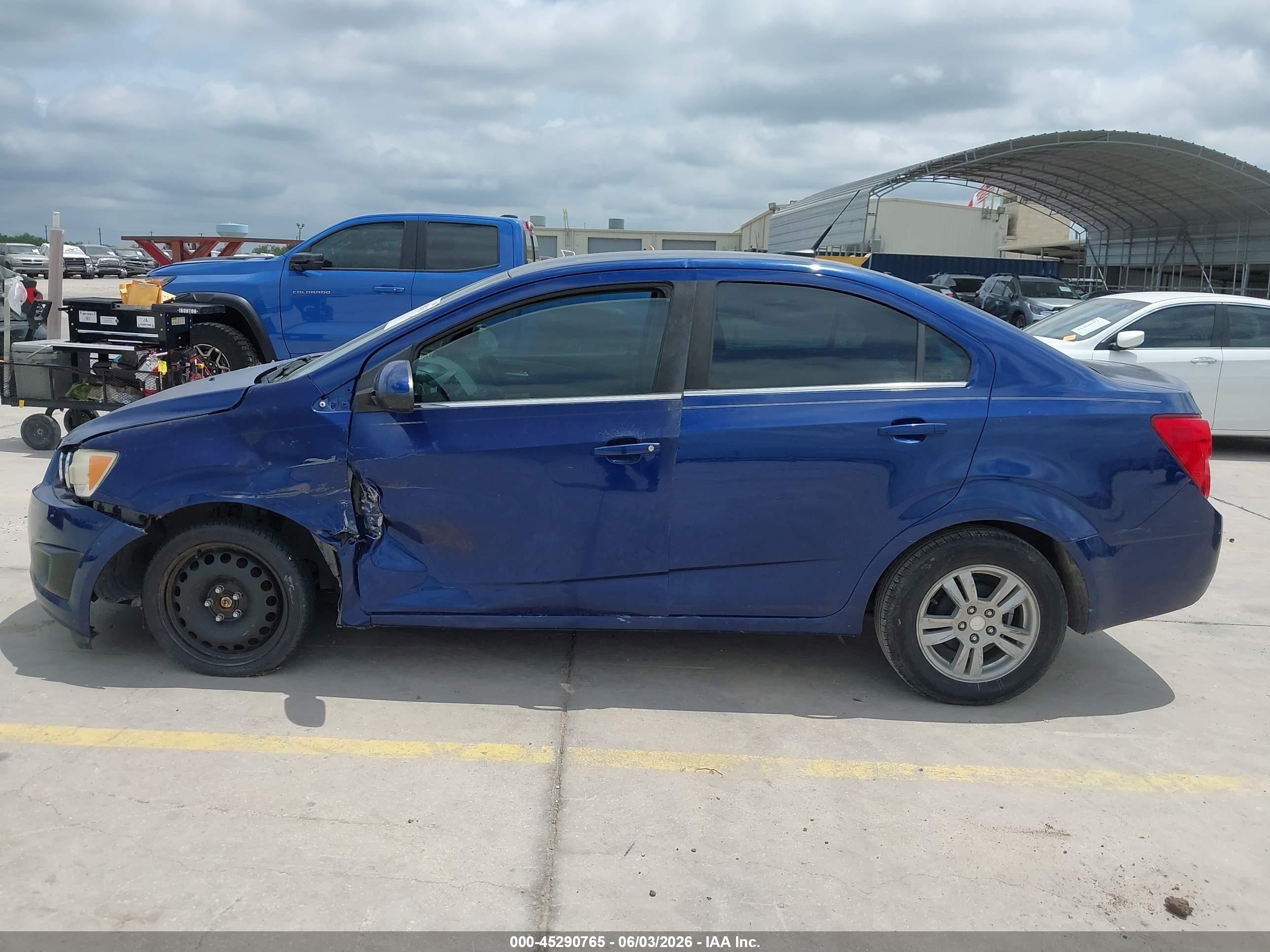 2013 Chevrolet Sonic Lt Auto Blue vin: 1G1JC5SH4D4228019