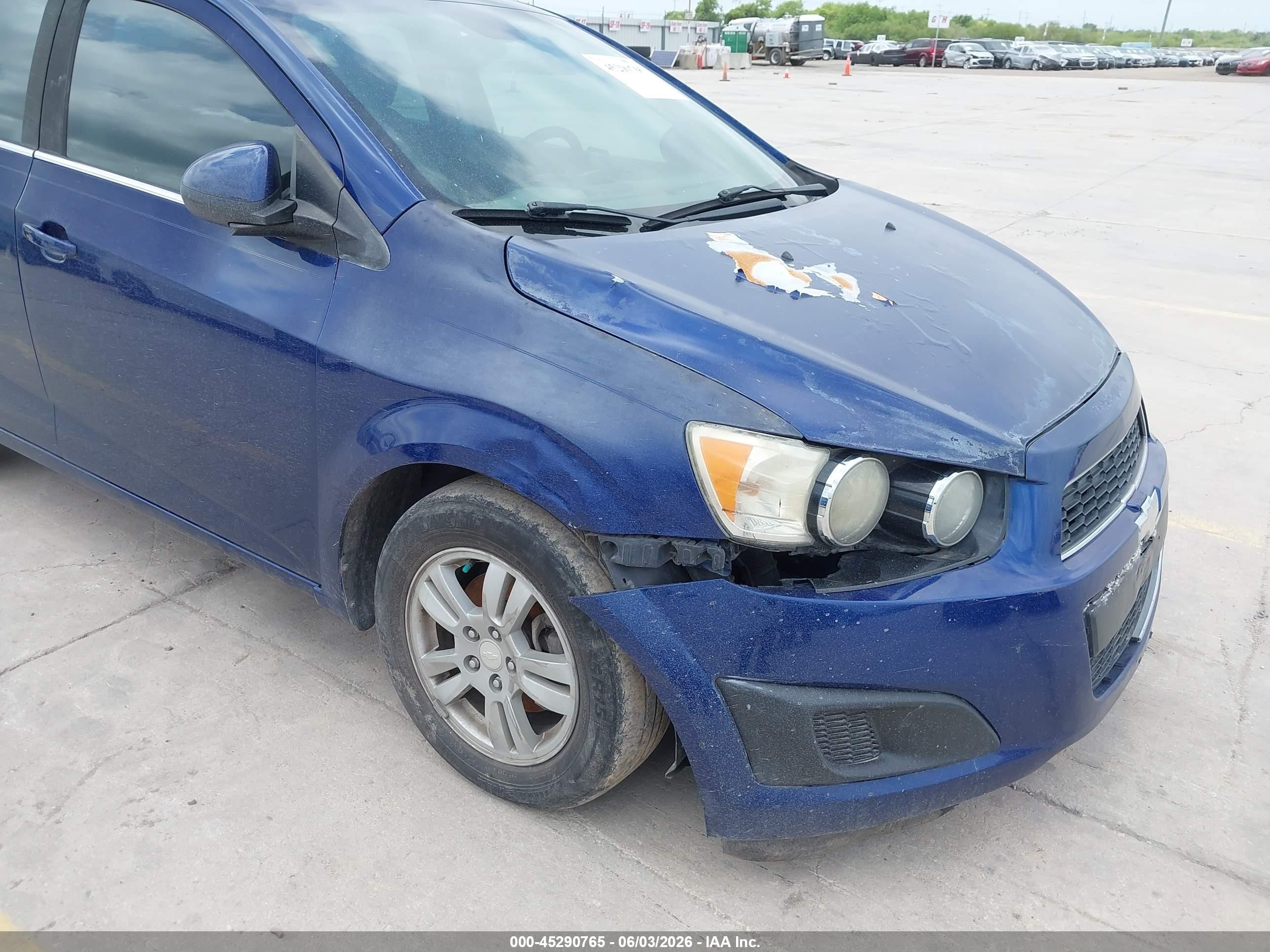 2013 Chevrolet Sonic Lt Auto Blue vin: 1G1JC5SH4D4228019