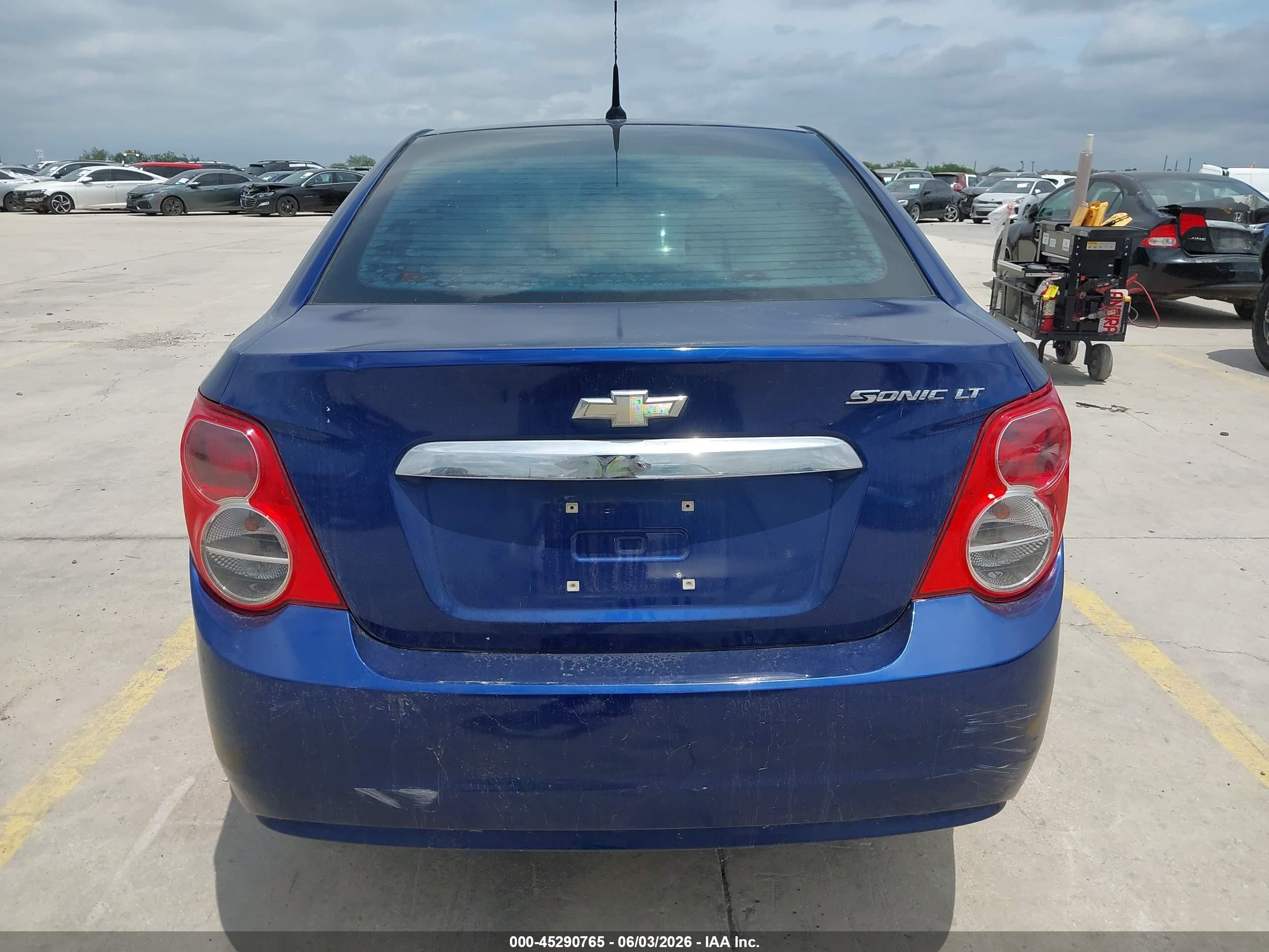 2013 Chevrolet Sonic Lt Auto Blue vin: 1G1JC5SH4D4228019