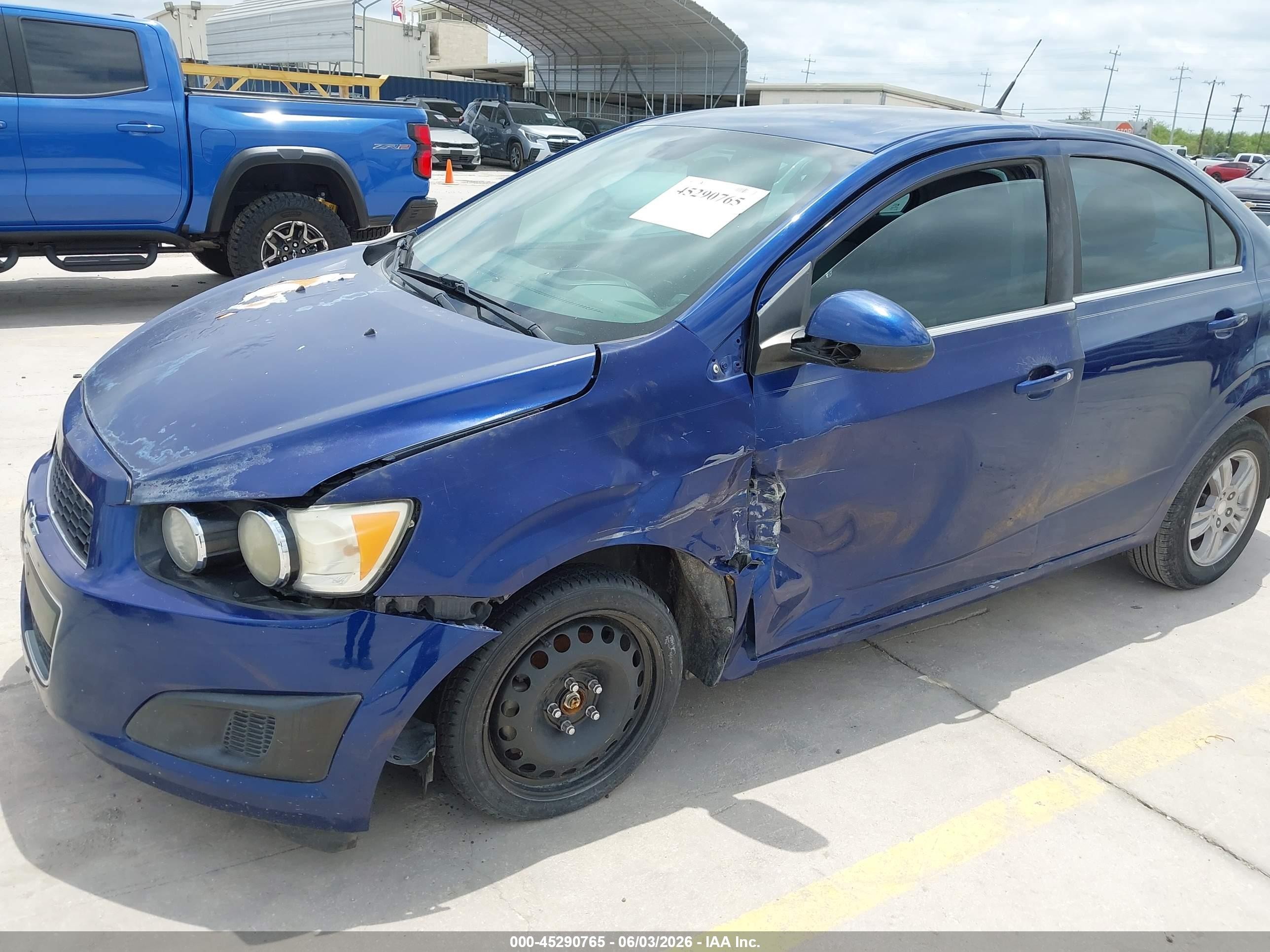 2013 Chevrolet Sonic Lt Auto Blue vin: 1G1JC5SH4D4228019