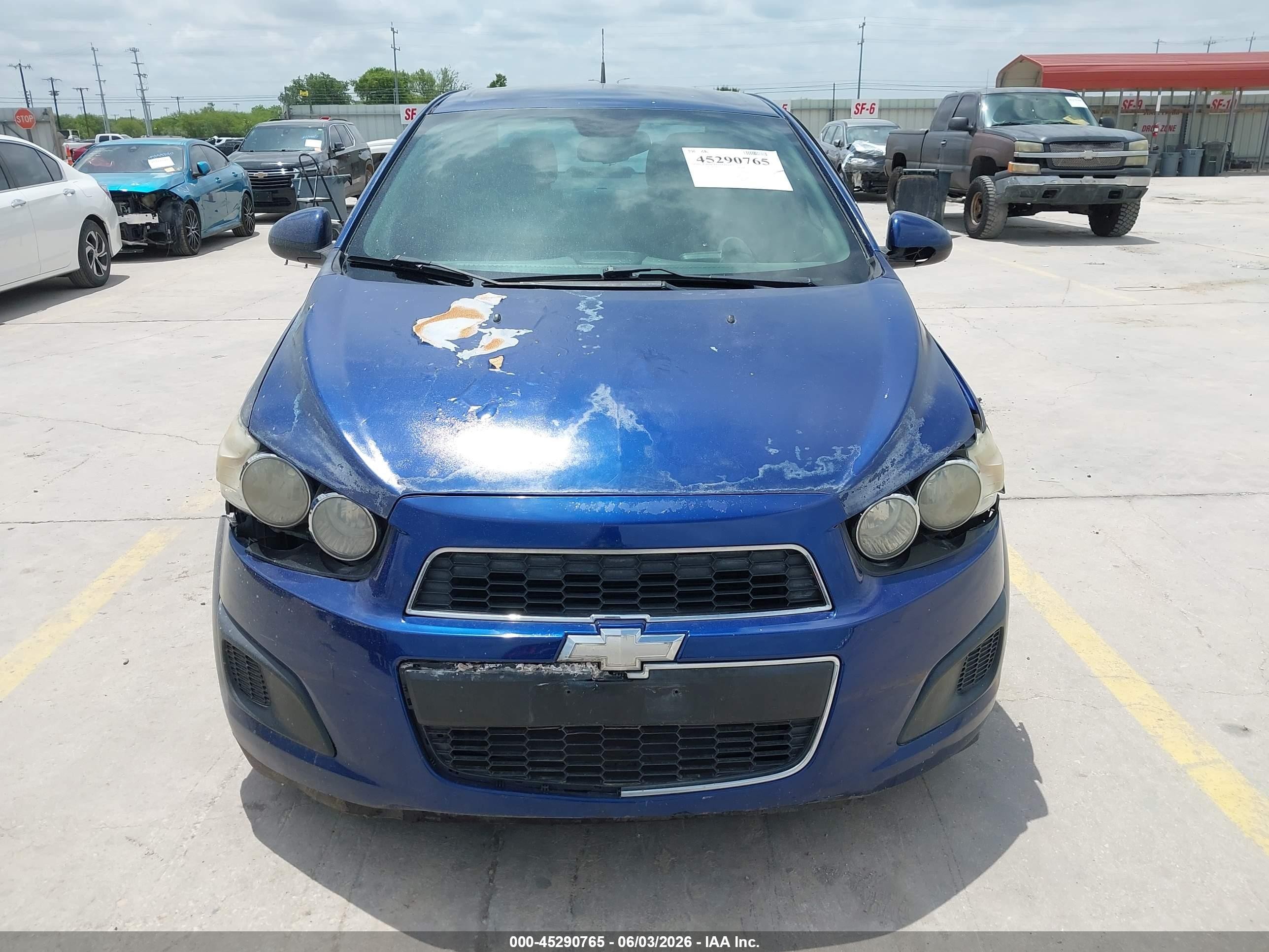 2013 Chevrolet Sonic Lt Auto Blue vin: 1G1JC5SH4D4228019