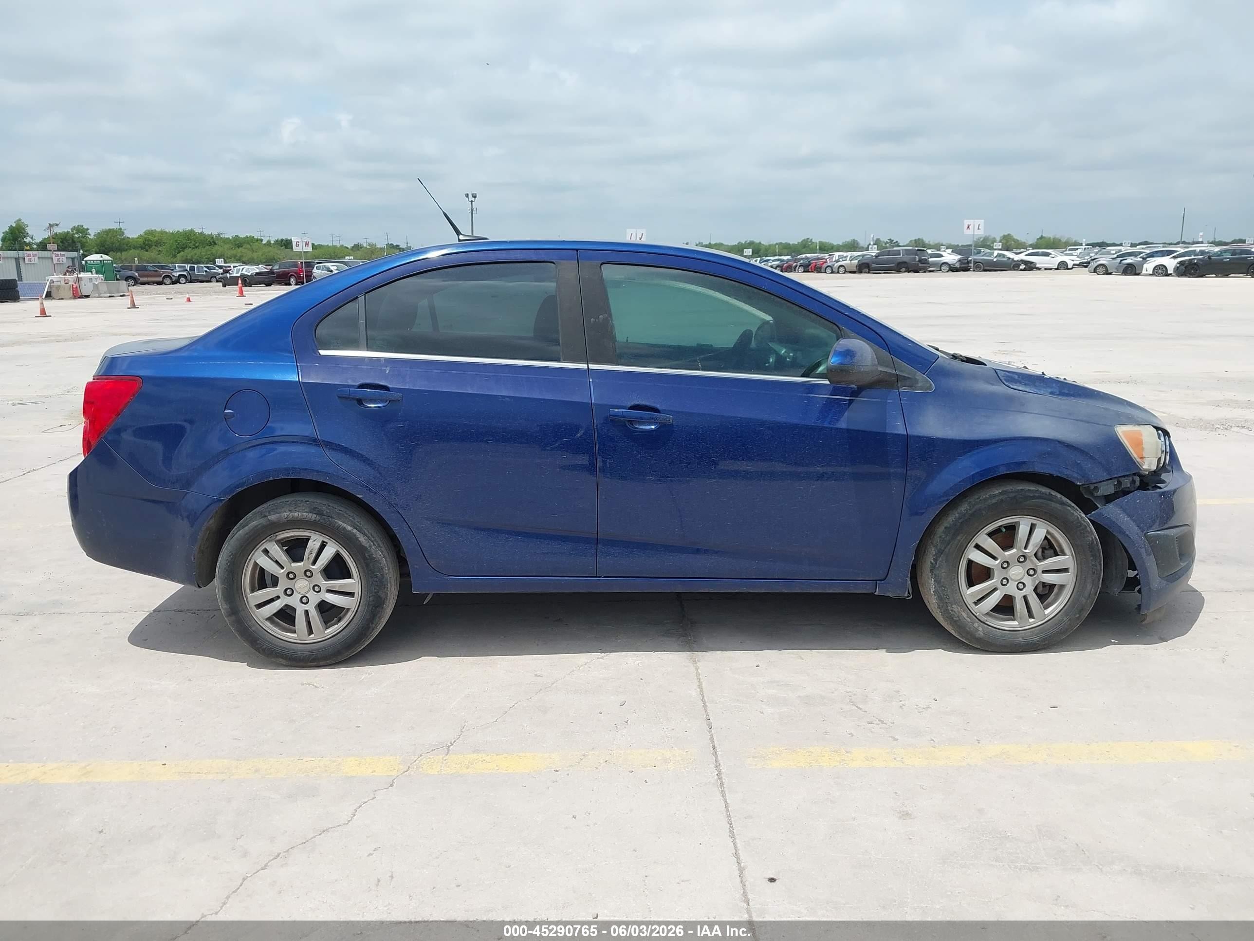 2013 Chevrolet Sonic Lt Auto Blue vin: 1G1JC5SH4D4228019