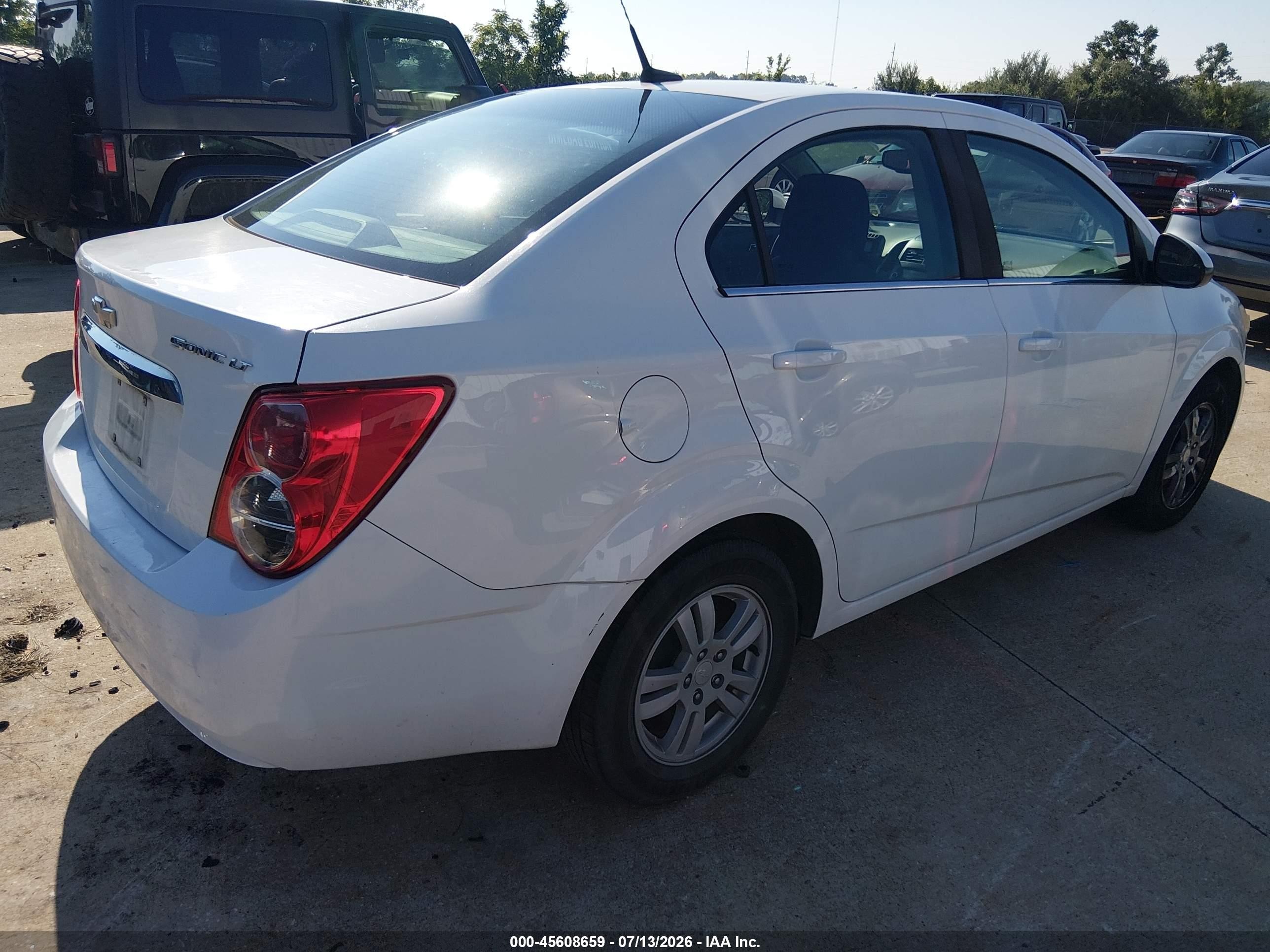 2014 Chevrolet Sonic Lt Auto Белый vin: 1G1JC5SH4E4115205
