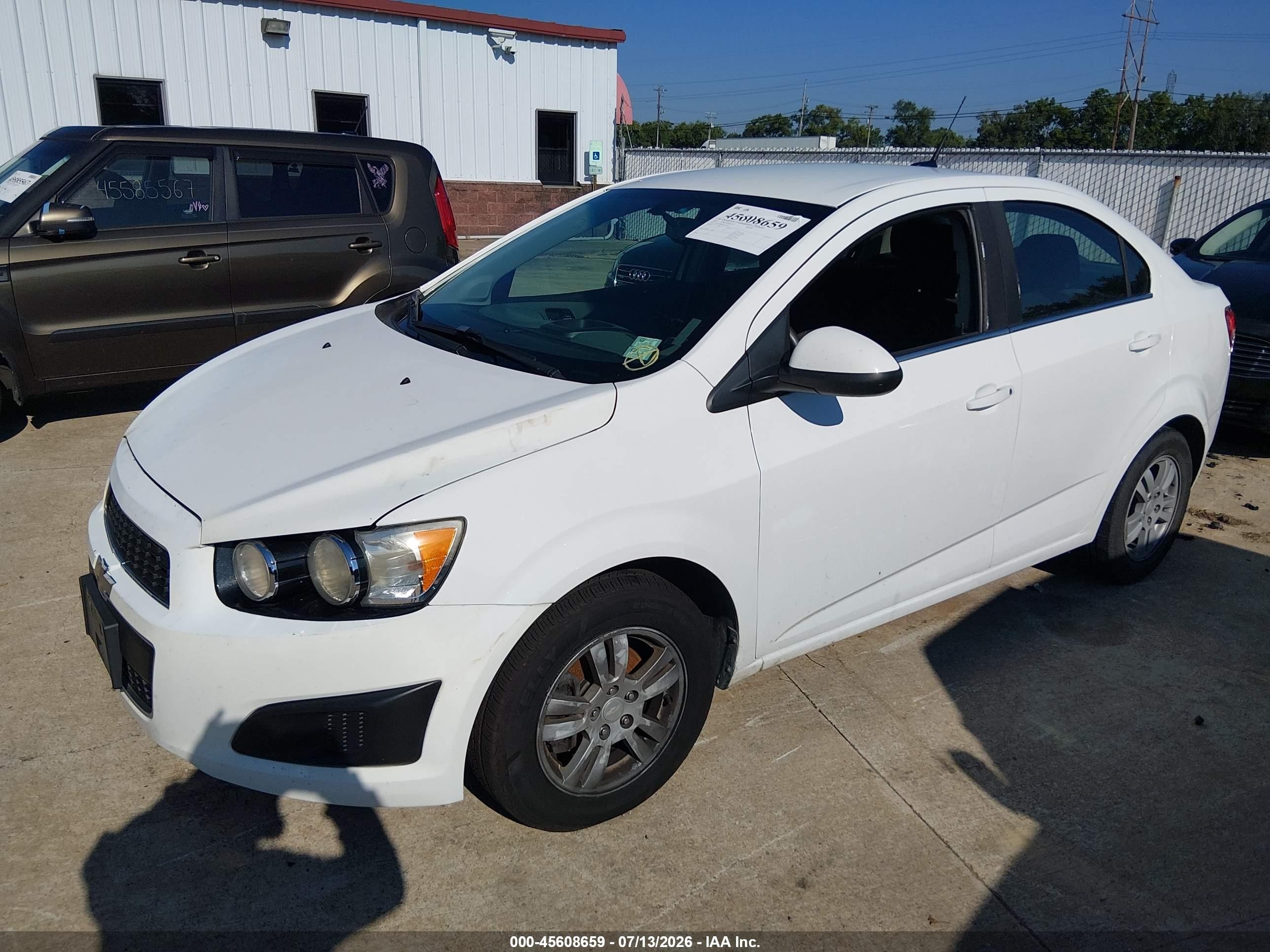 2014 Chevrolet Sonic Lt Auto Белый vin: 1G1JC5SH4E4115205
