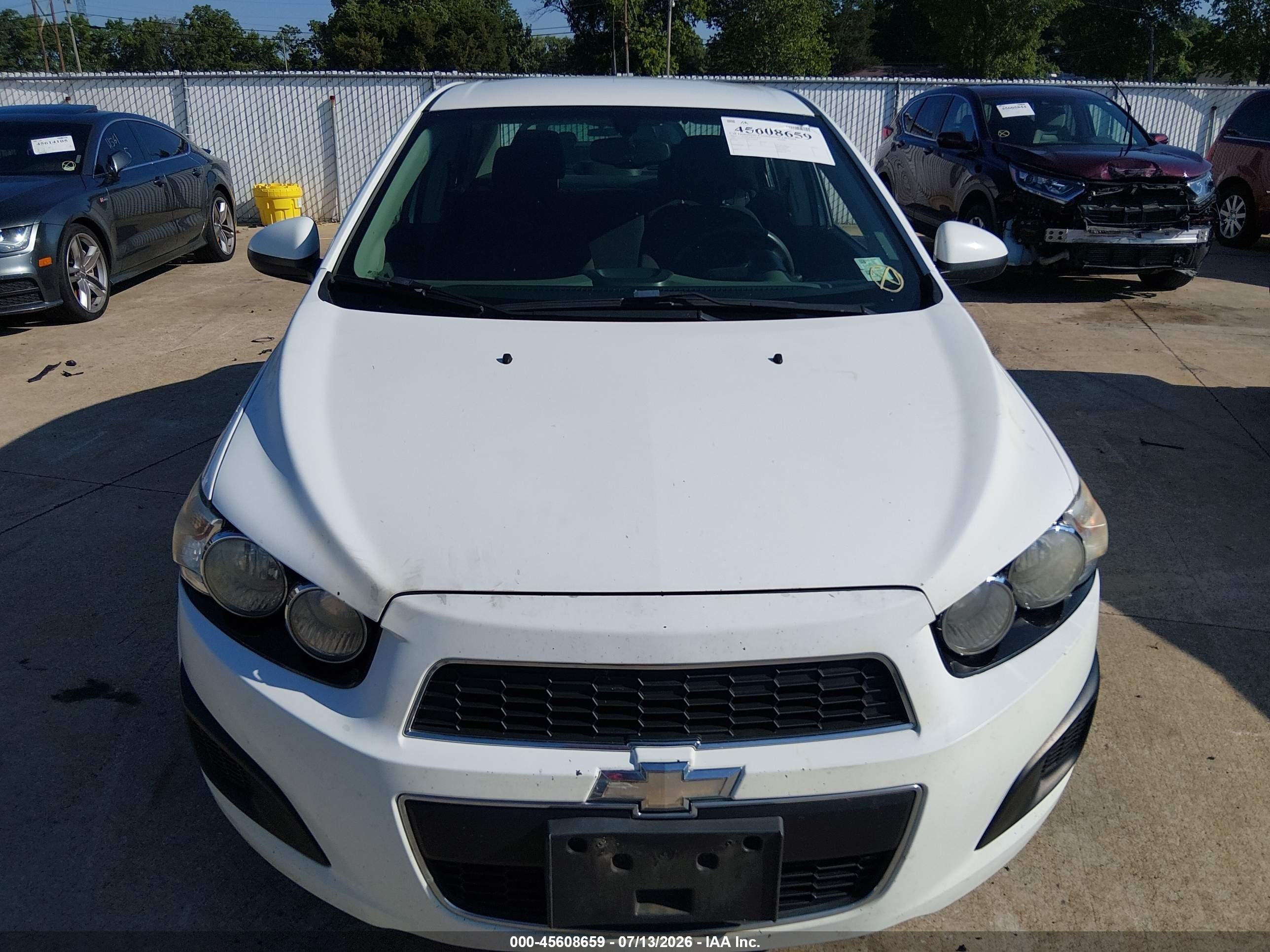 2014 Chevrolet Sonic Lt Auto Белый vin: 1G1JC5SH4E4115205