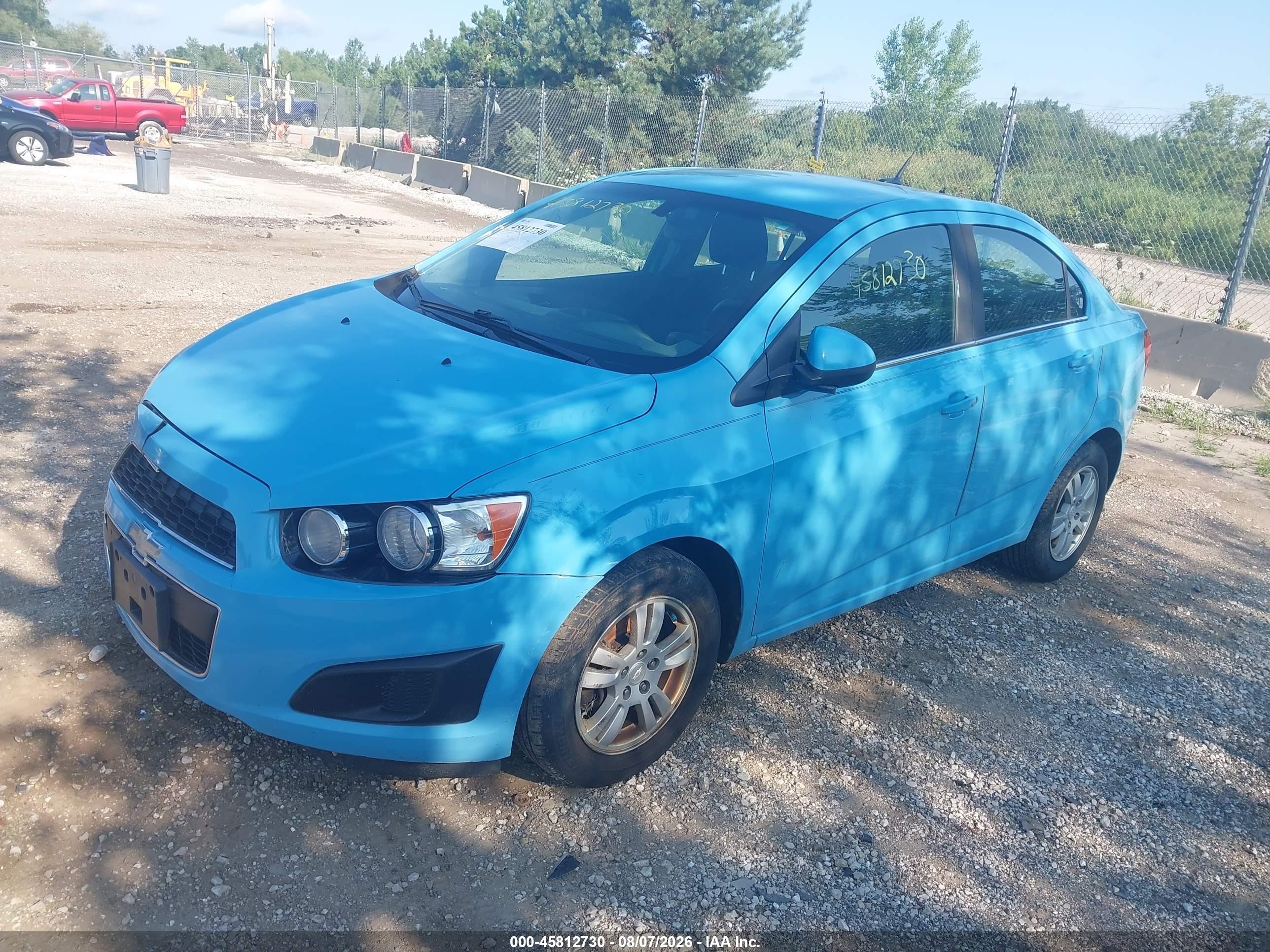 2014 Chevrolet Sonic Lt Auto Blue vin: 1G1JC5SH4E4153839