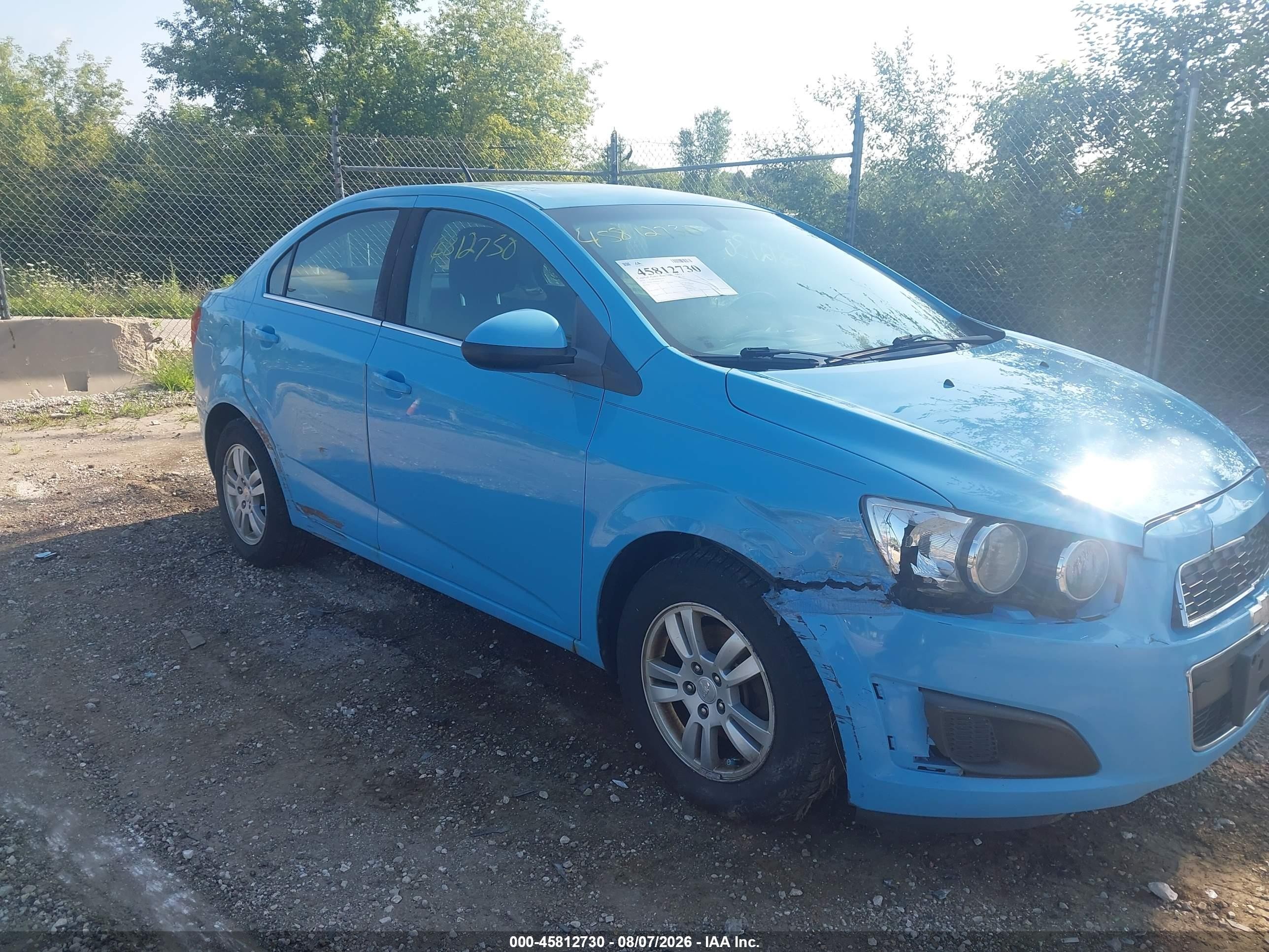 2014 Chevrolet Sonic Lt Auto Blue vin: 1G1JC5SH4E4153839