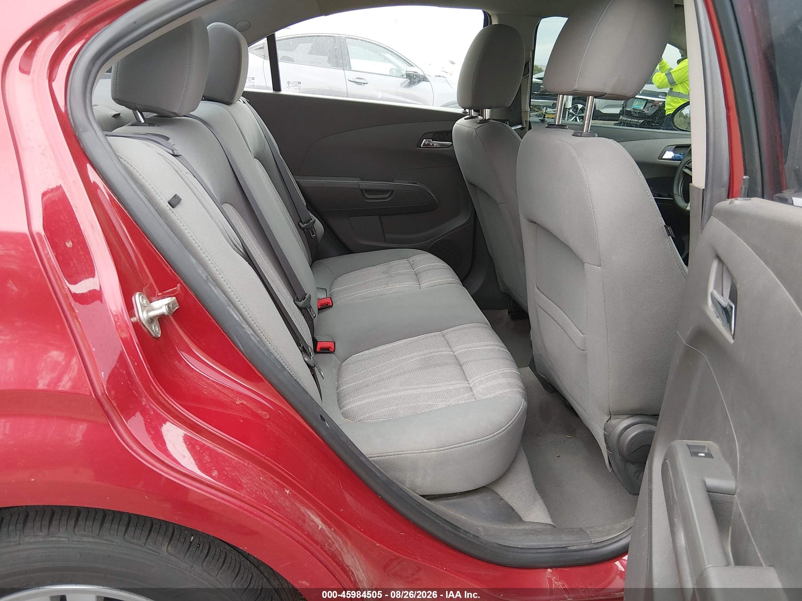 2014 Chevrolet Sonic Lt Auto Red vin: 1G1JC5SH4E4163593