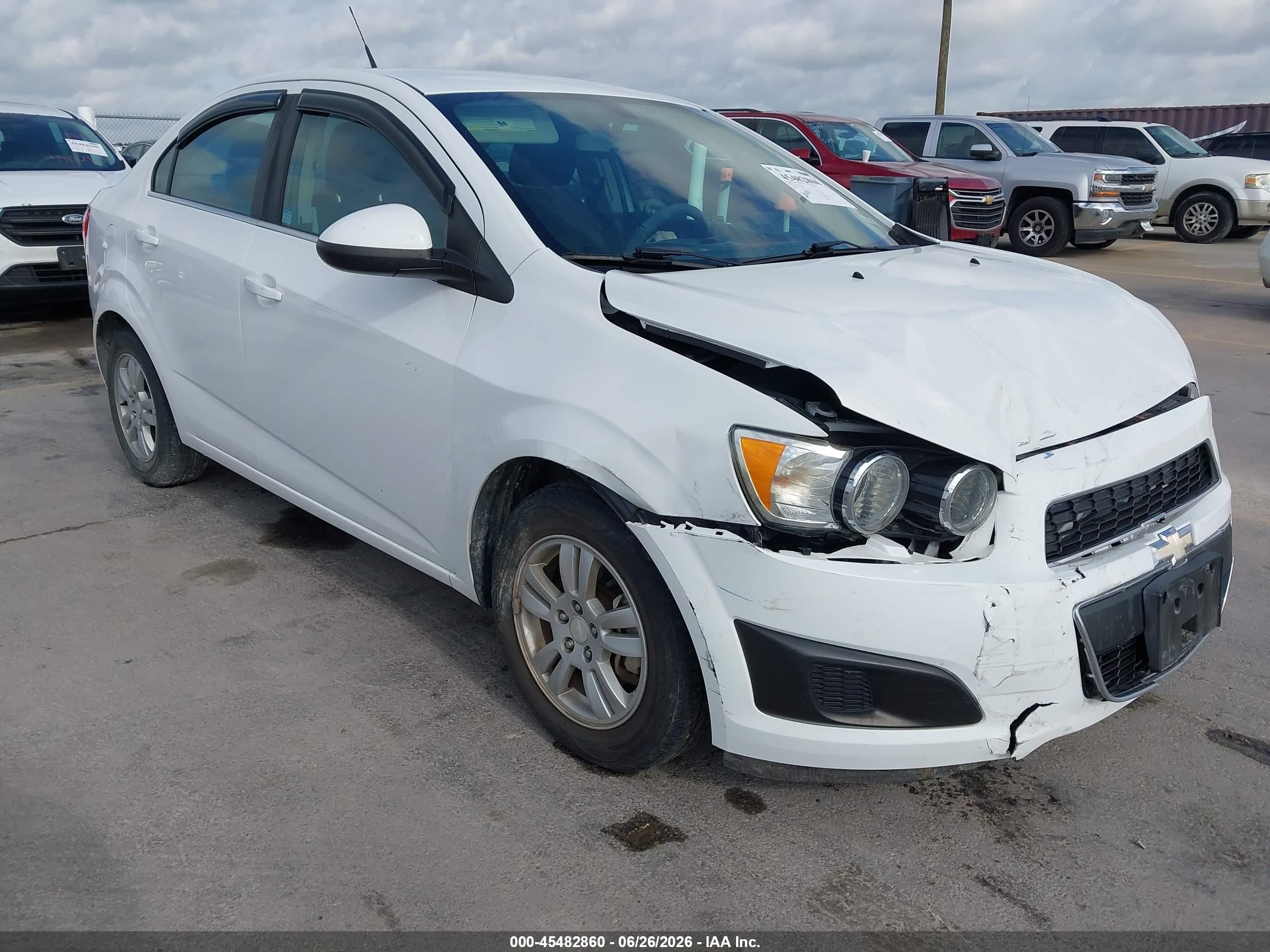 2014 Chevrolet Sonic Lt Auto White vin: 1G1JC5SH4E4184055