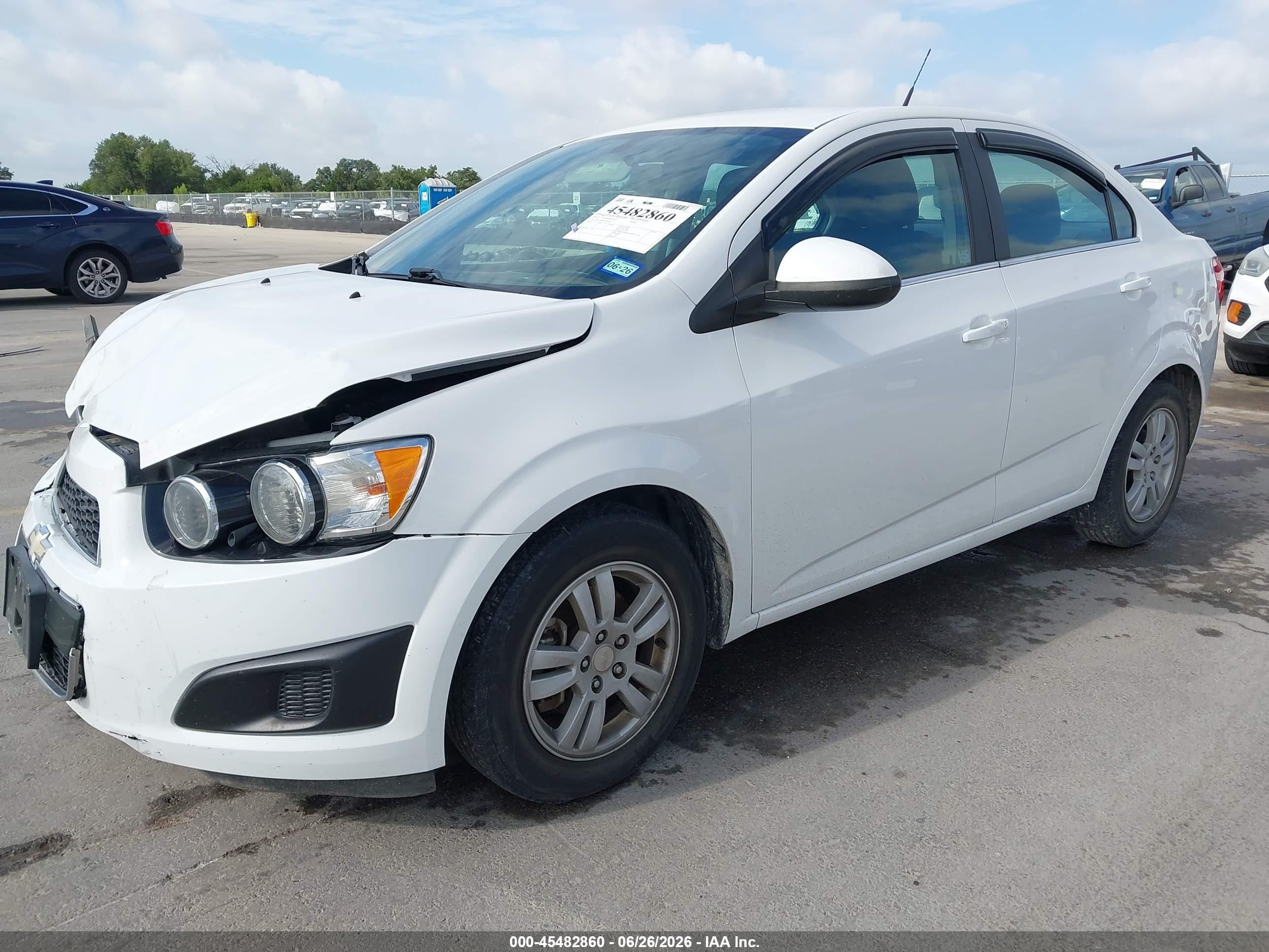 2014 Chevrolet Sonic Lt Auto White vin: 1G1JC5SH4E4184055