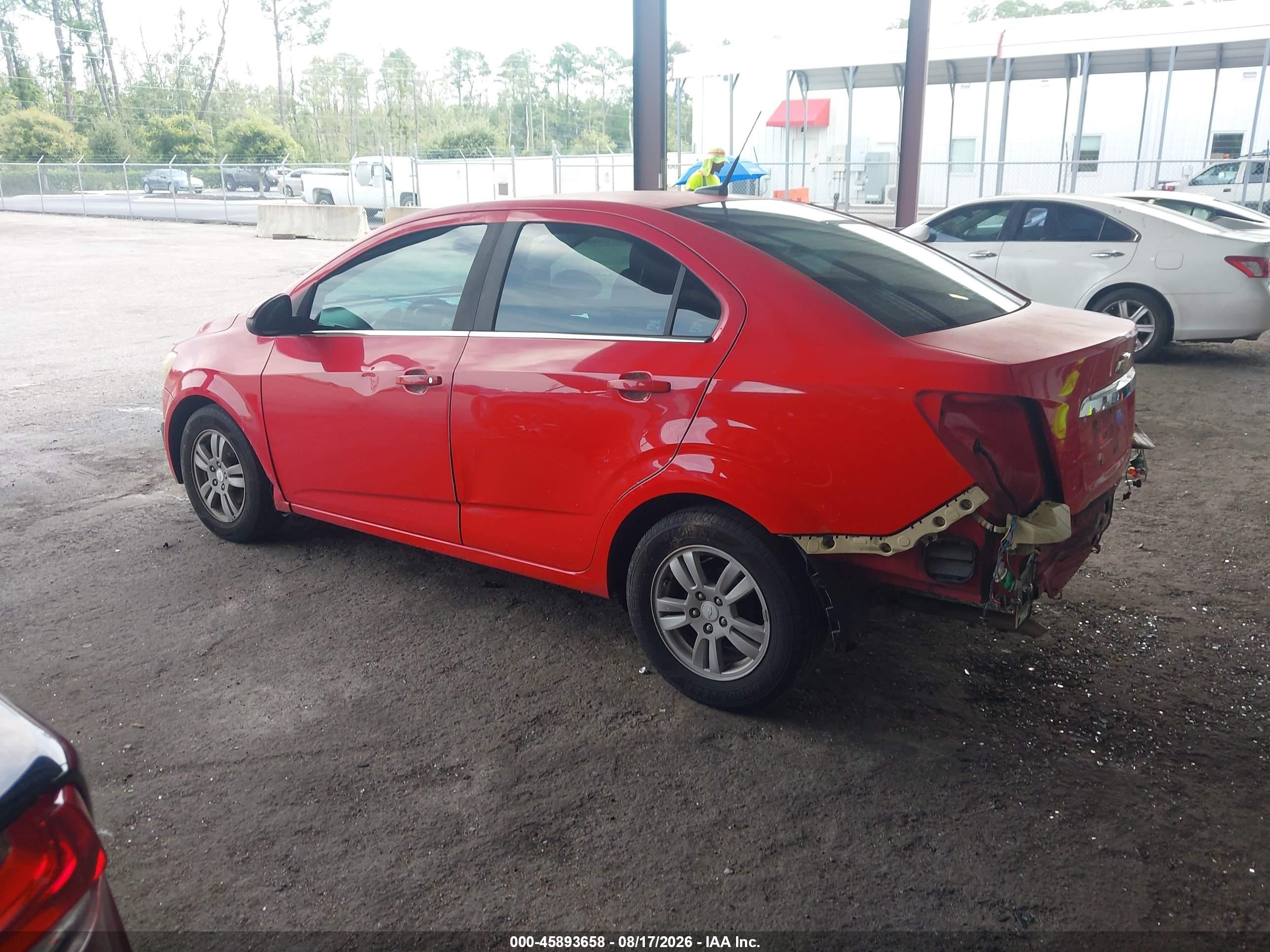 2014 Chevrolet Sonic Lt Auto Red vin: 1G1JC5SH4E4207270