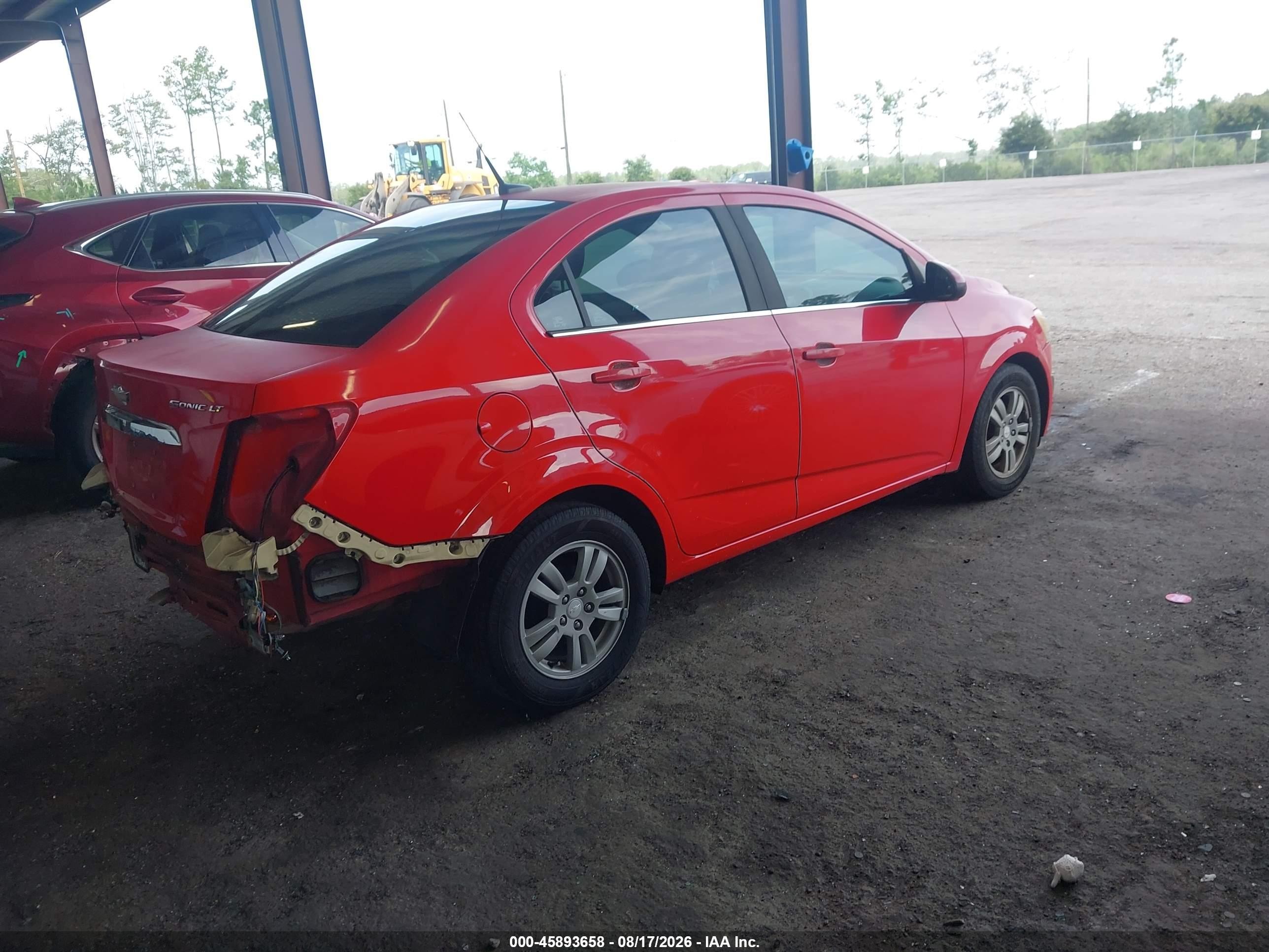 2014 Chevrolet Sonic Lt Auto Red vin: 1G1JC5SH4E4207270