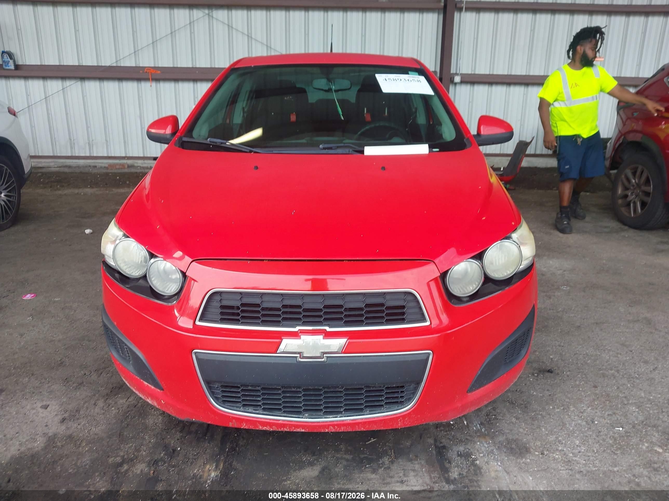 2014 Chevrolet Sonic Lt Auto Red vin: 1G1JC5SH4E4207270