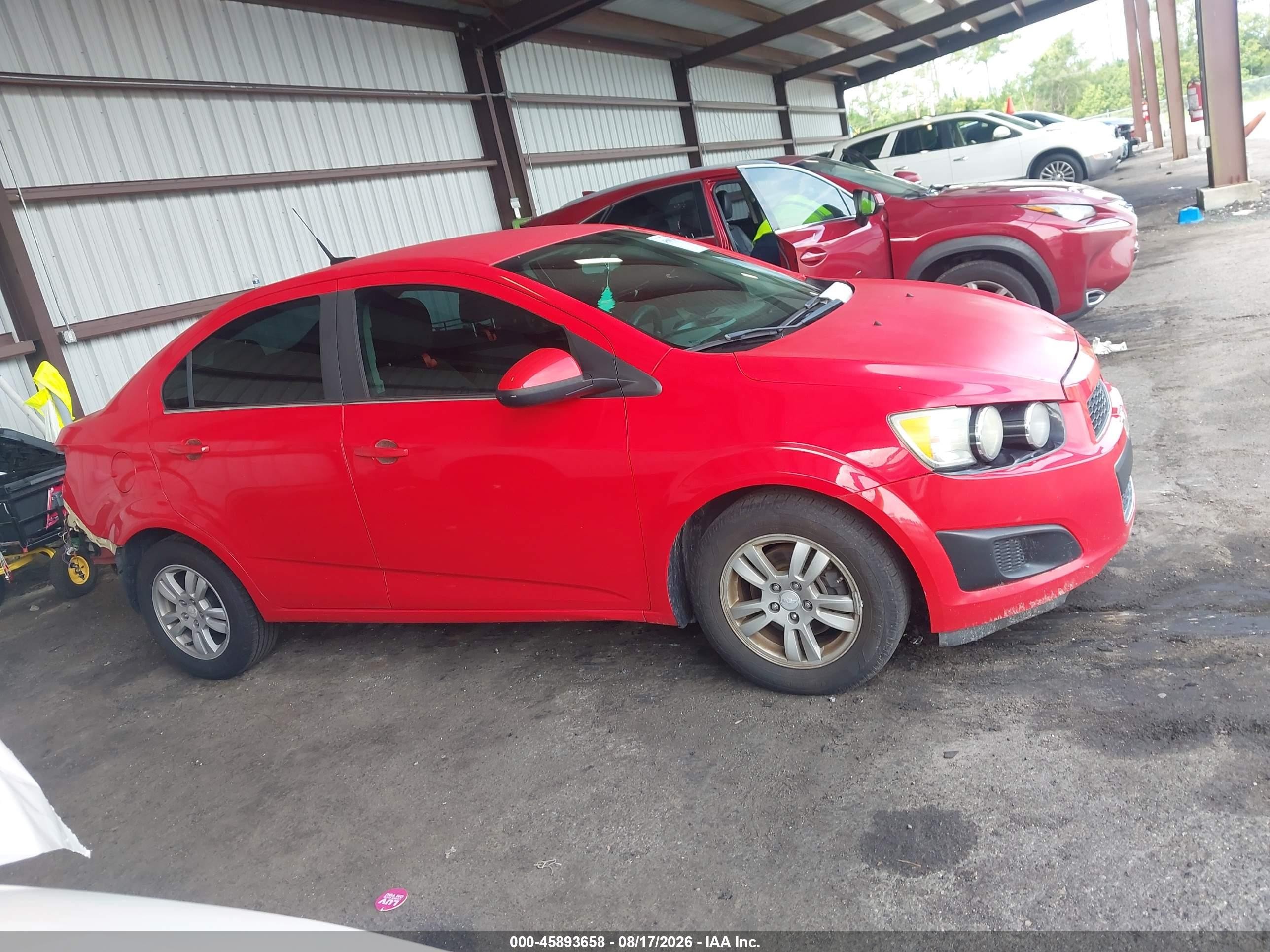 2014 Chevrolet Sonic Lt Auto Red vin: 1G1JC5SH4E4207270