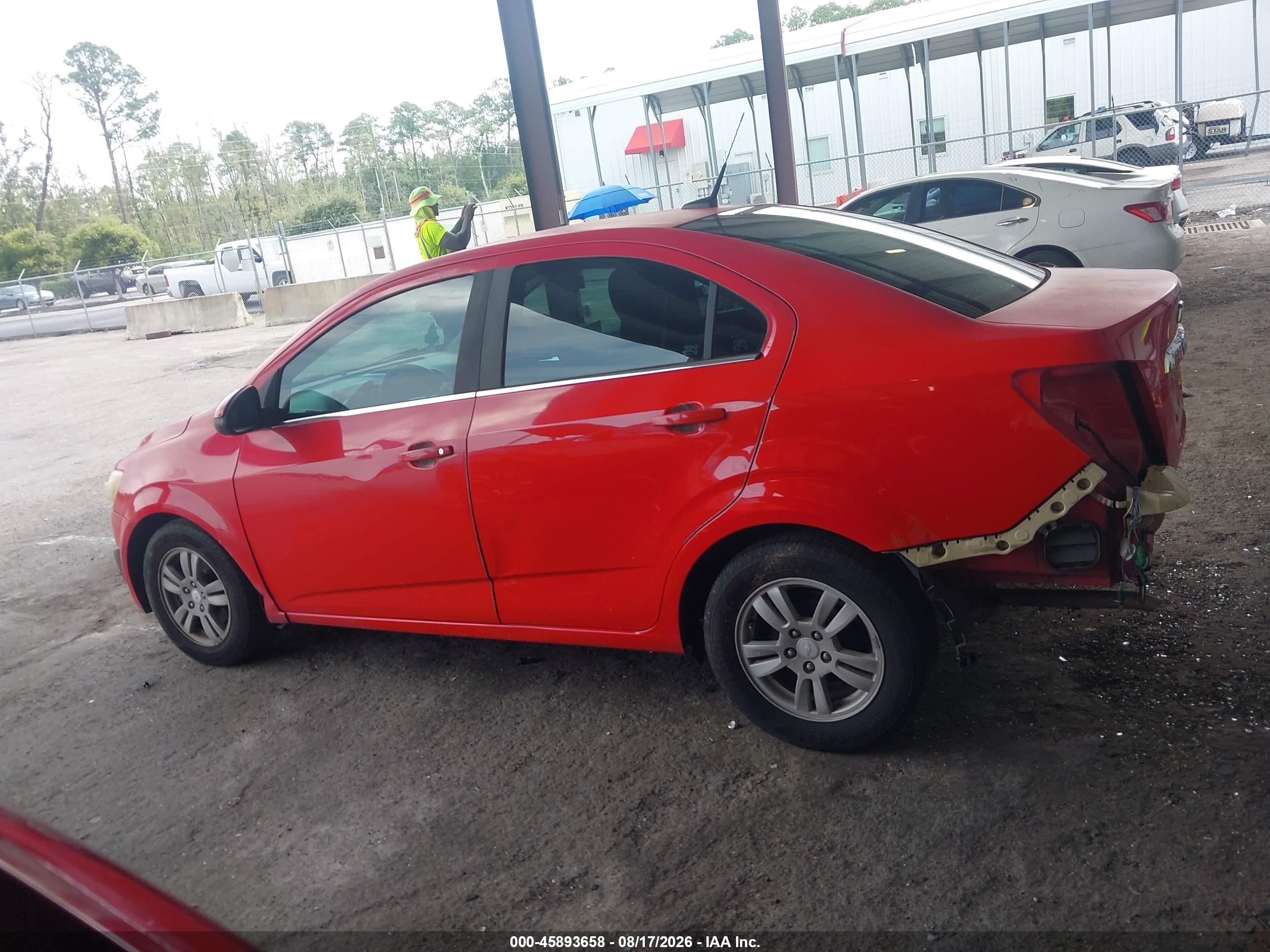 2014 Chevrolet Sonic Lt Auto Red vin: 1G1JC5SH4E4207270
