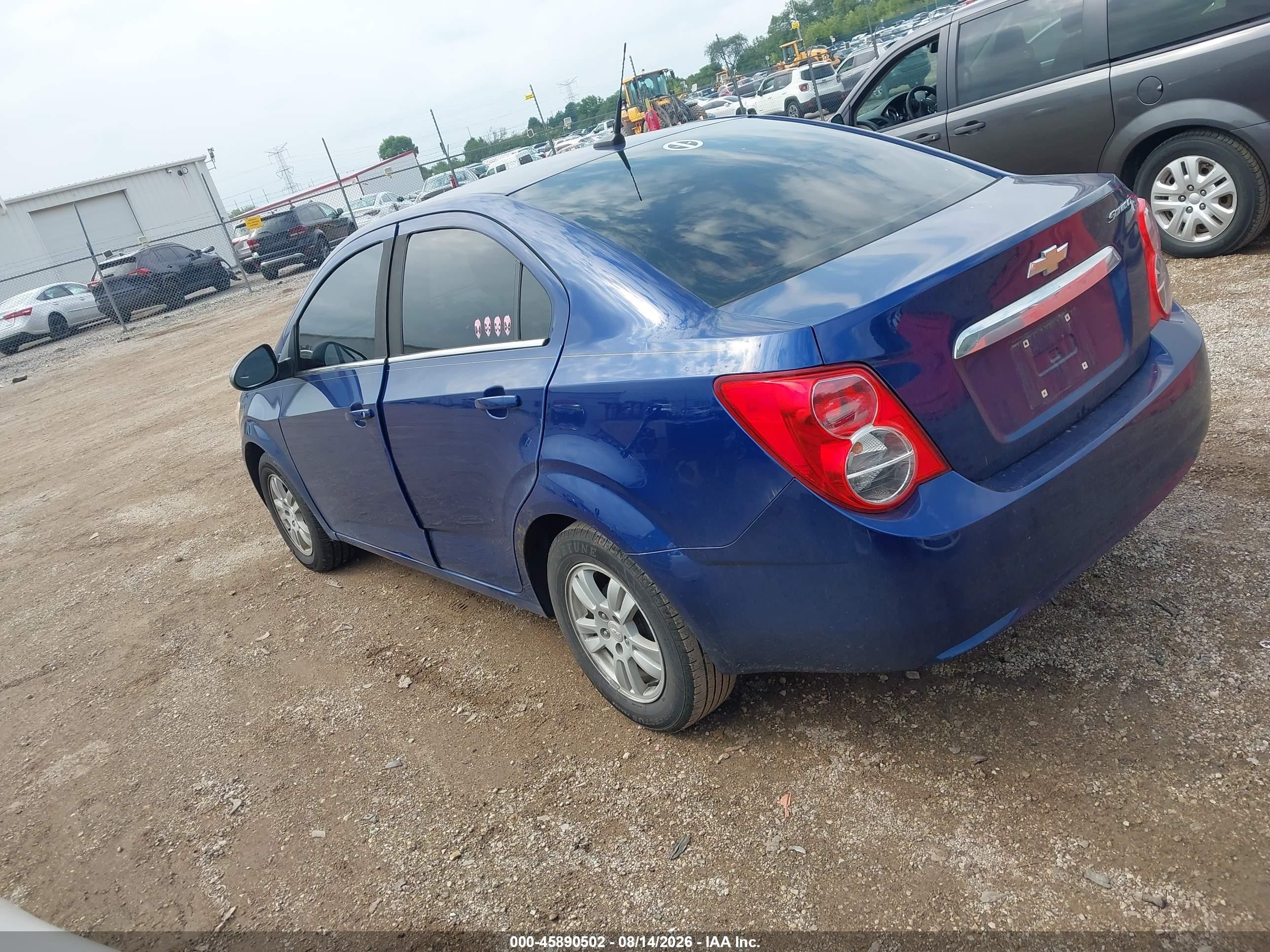 2014 Chevrolet Sonic Lt Auto Blue vin: 1G1JC5SH4E4224490