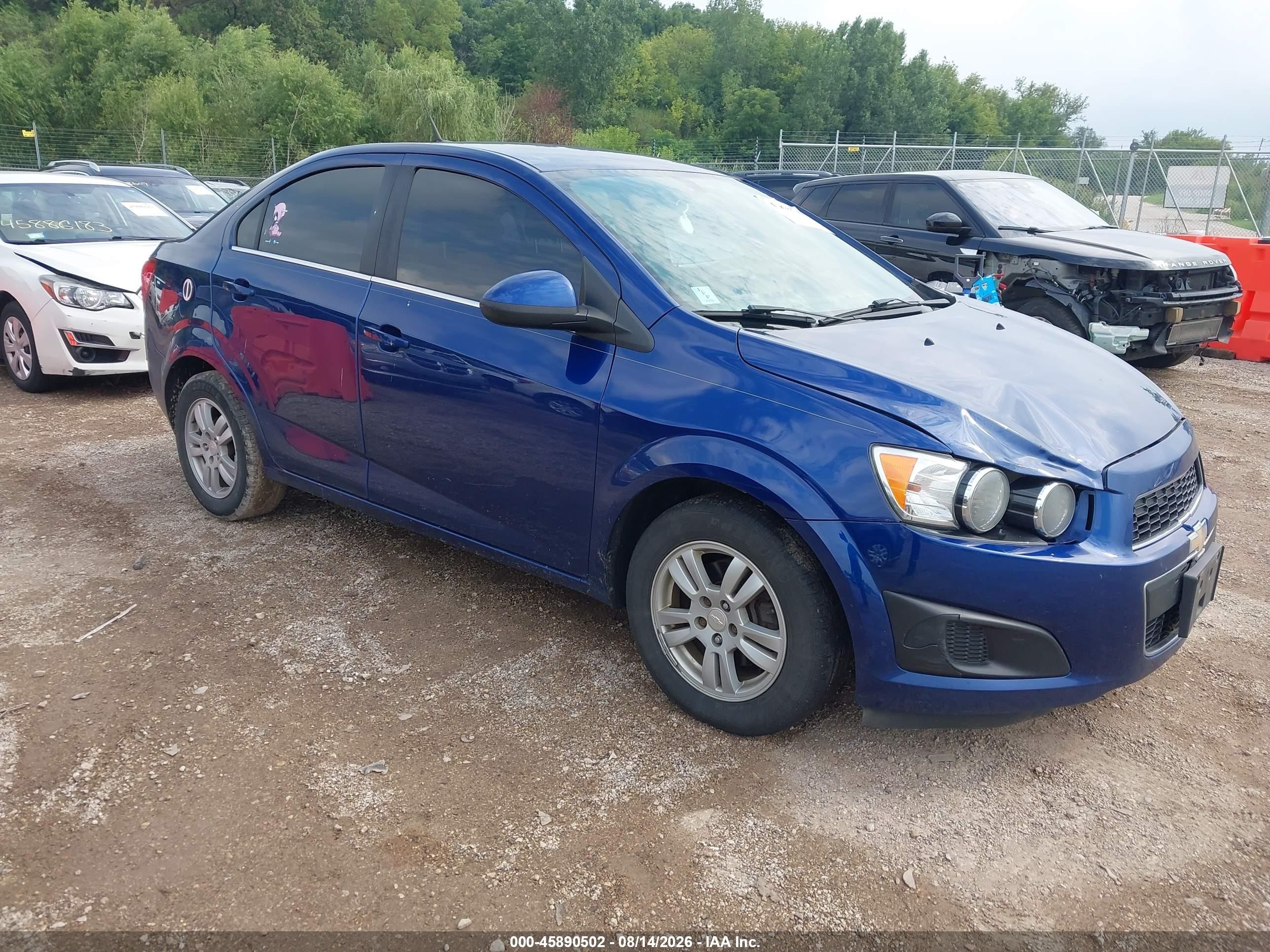 2014 Chevrolet Sonic Lt Auto Blue vin: 1G1JC5SH4E4224490