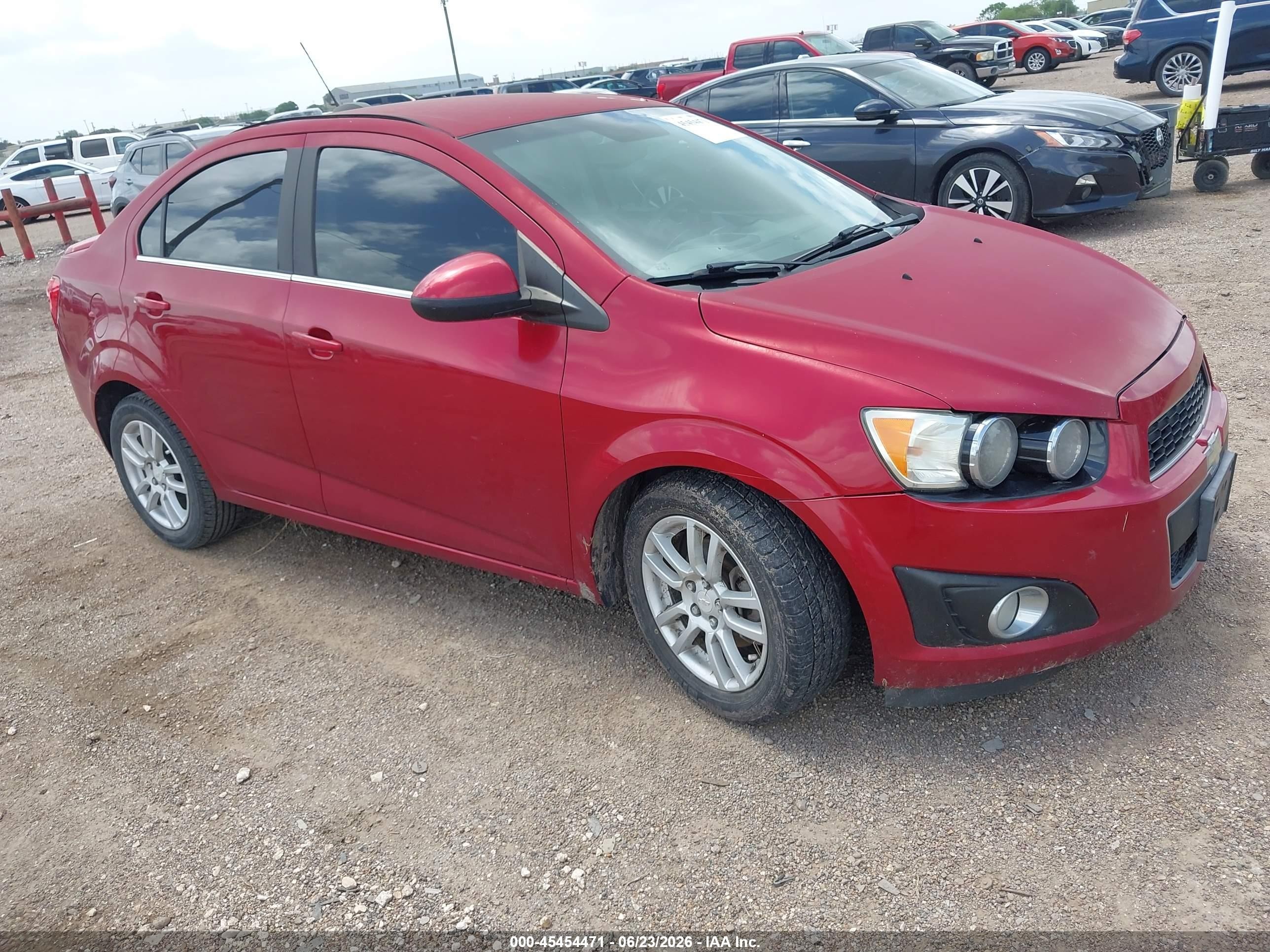 2015 Chevrolet Sonic Lt Auto Burgundy vin: 1G1JC5SH4F4133754