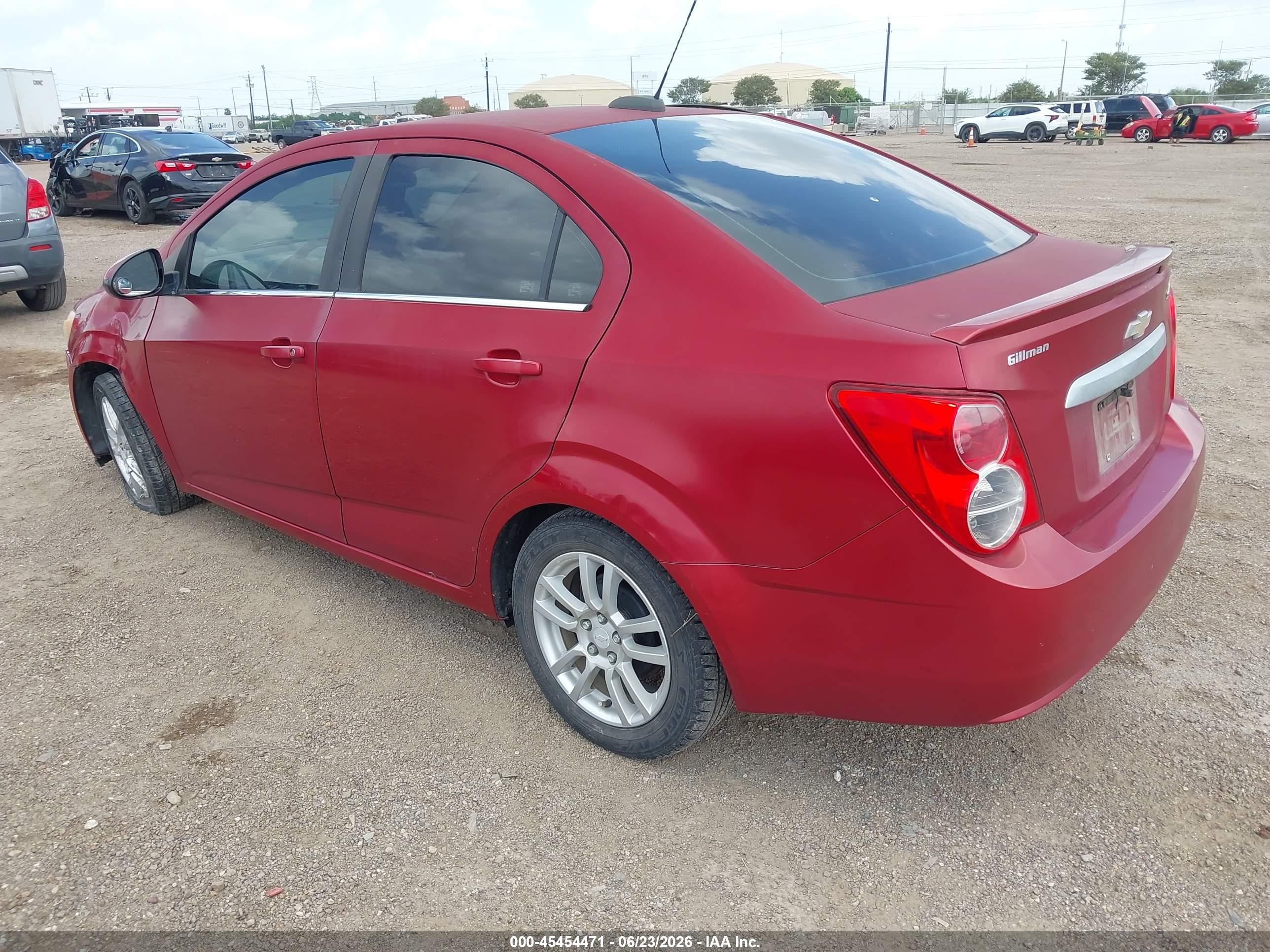 2015 Chevrolet Sonic Lt Auto Burgundy vin: 1G1JC5SH4F4133754