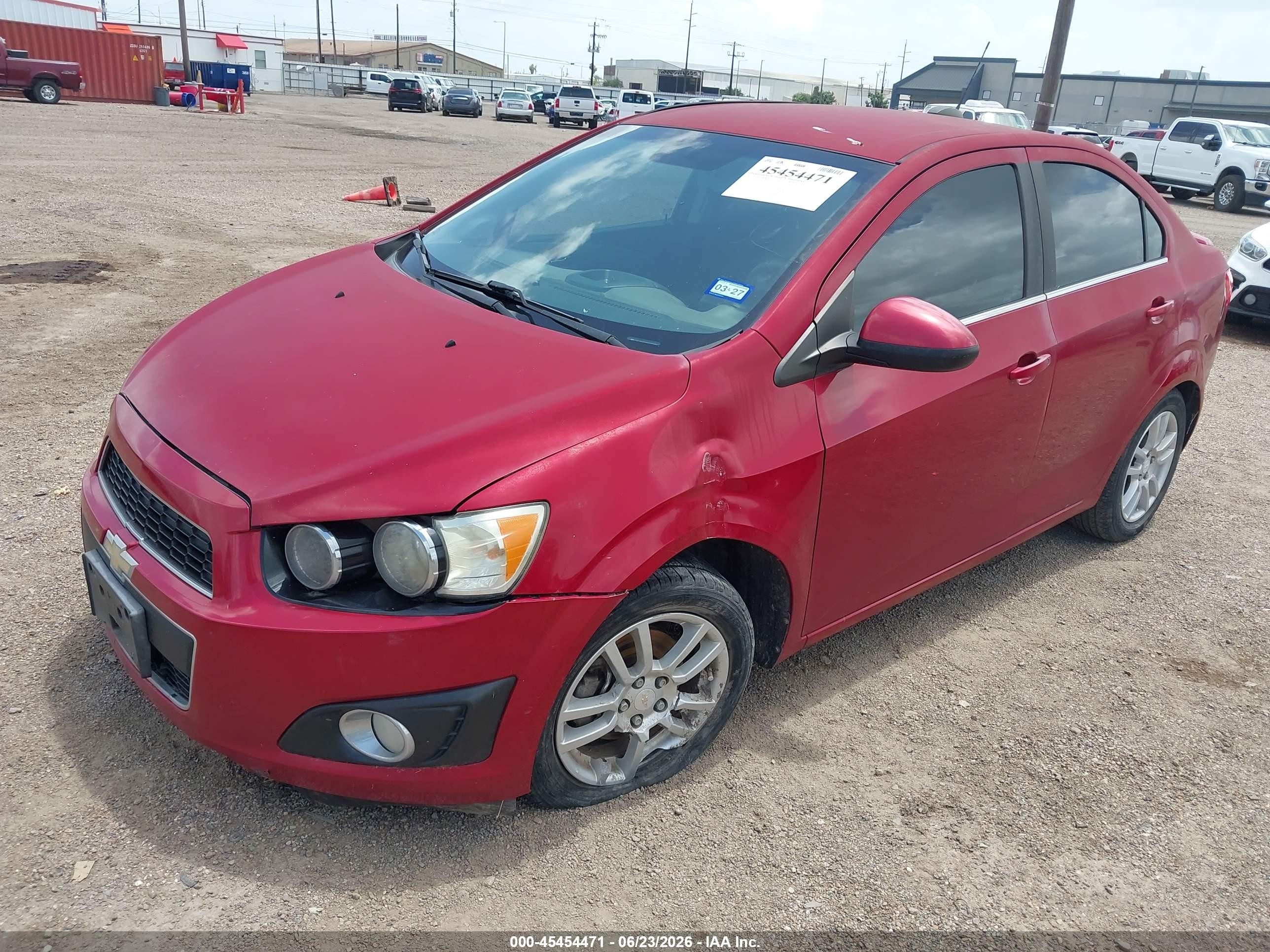 2015 Chevrolet Sonic Lt Auto Burgundy vin: 1G1JC5SH4F4133754