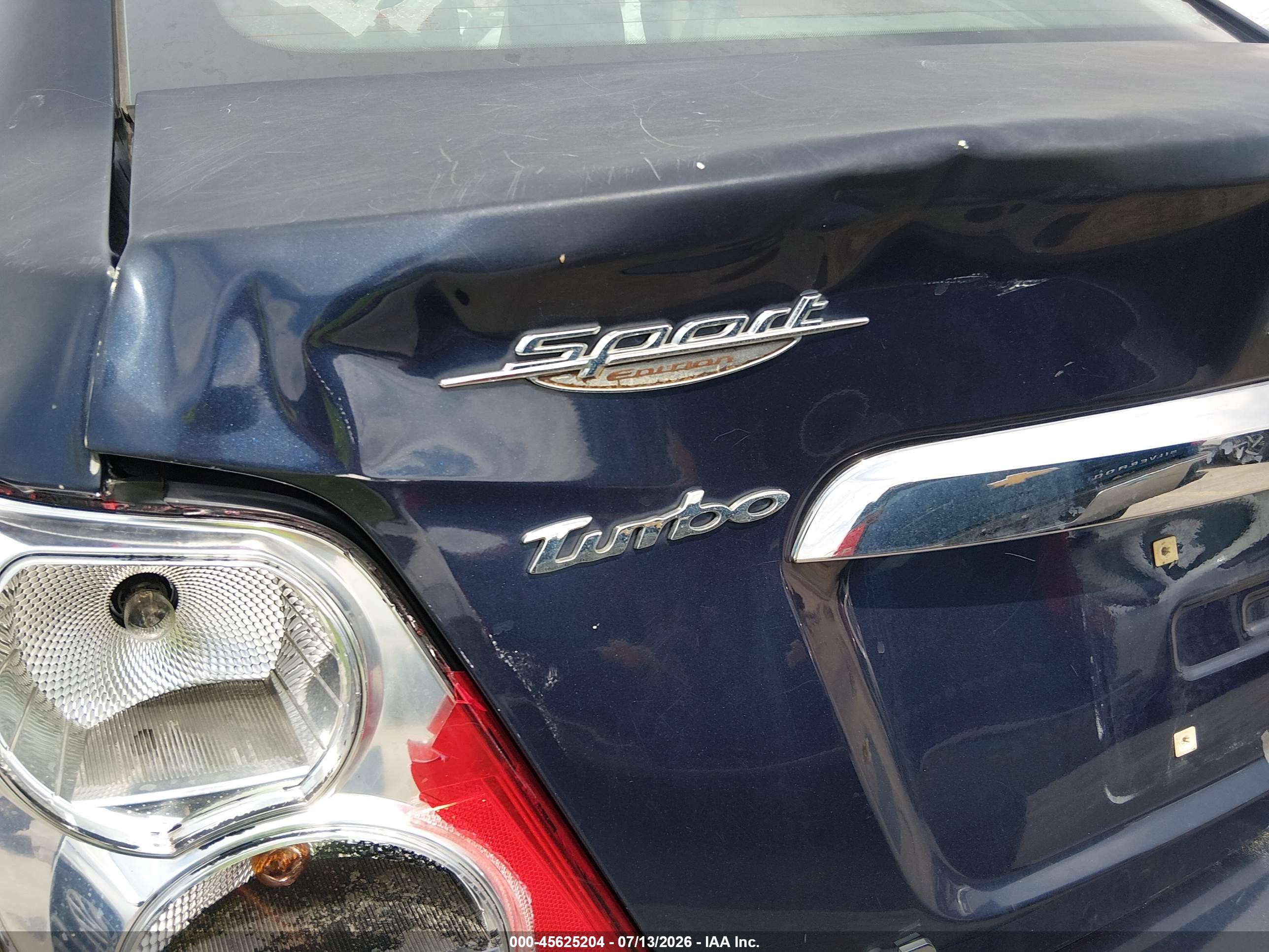 2015 Chevrolet Sonic Lt Auto Dark Blue vin: 1G1JC5SH4F4180735