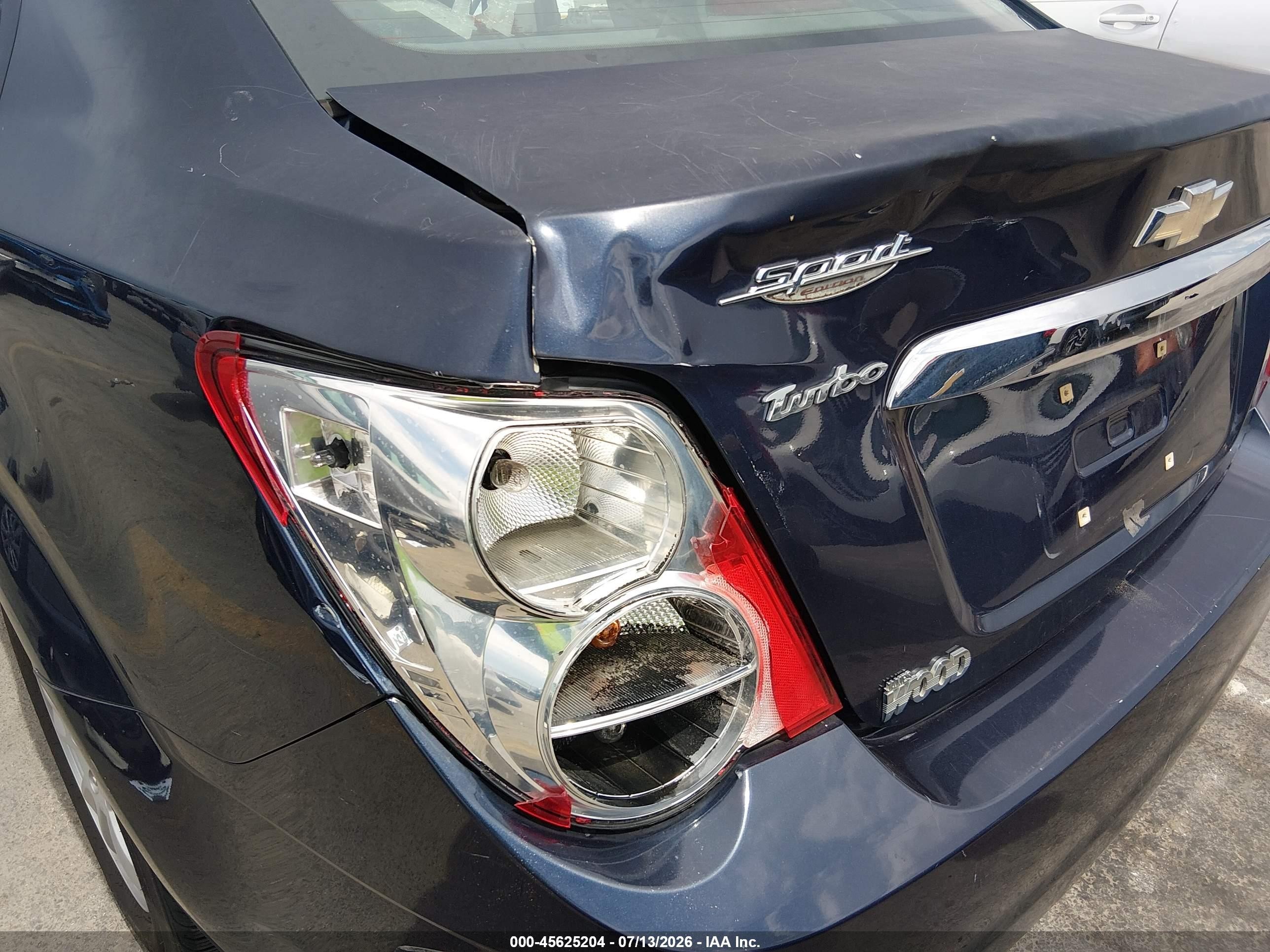 2015 Chevrolet Sonic Lt Auto Dark Blue vin: 1G1JC5SH4F4180735