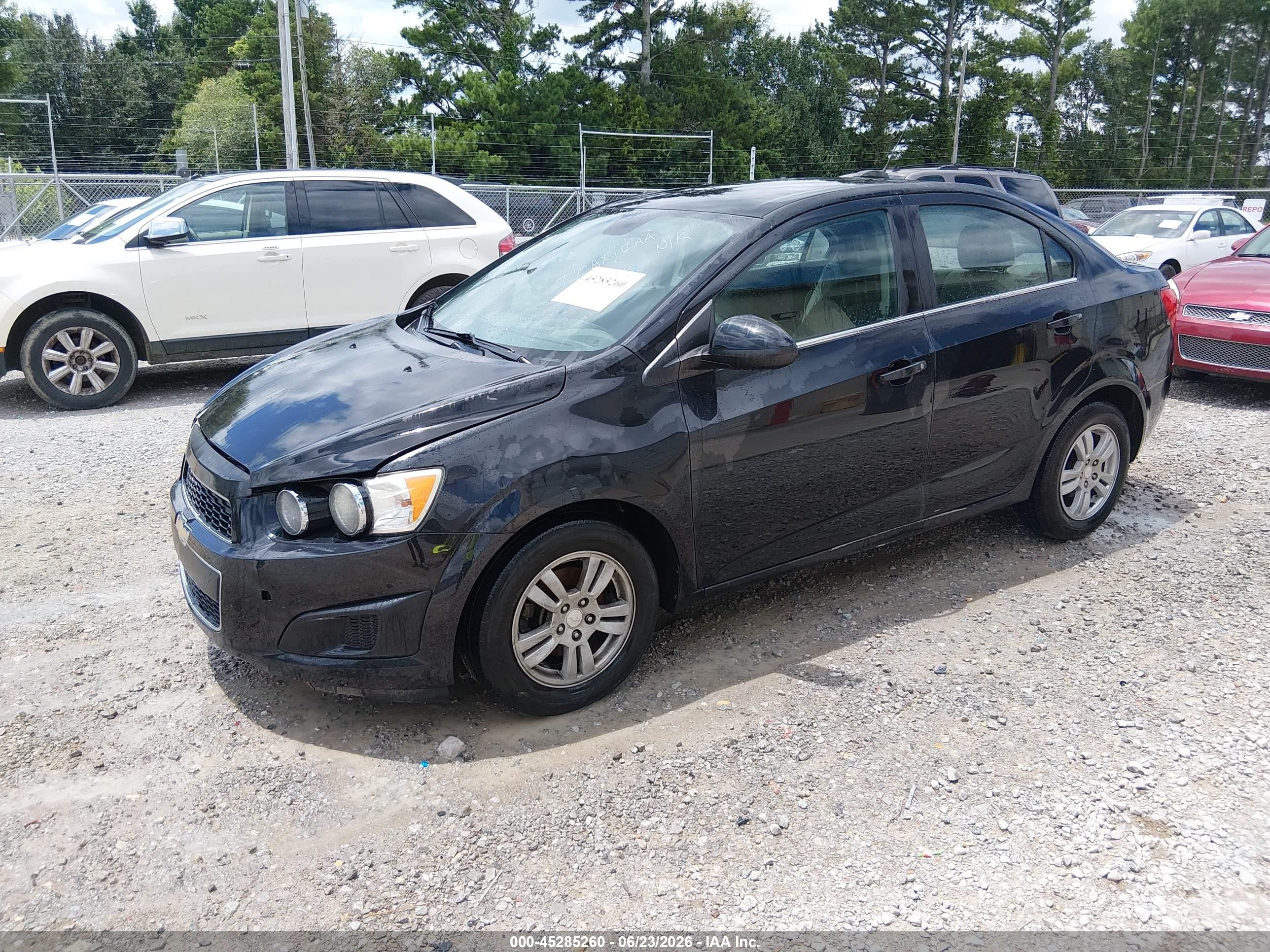 2015 Chevrolet Sonic Lt Auto Black vin: 1G1JC5SH4F4198801