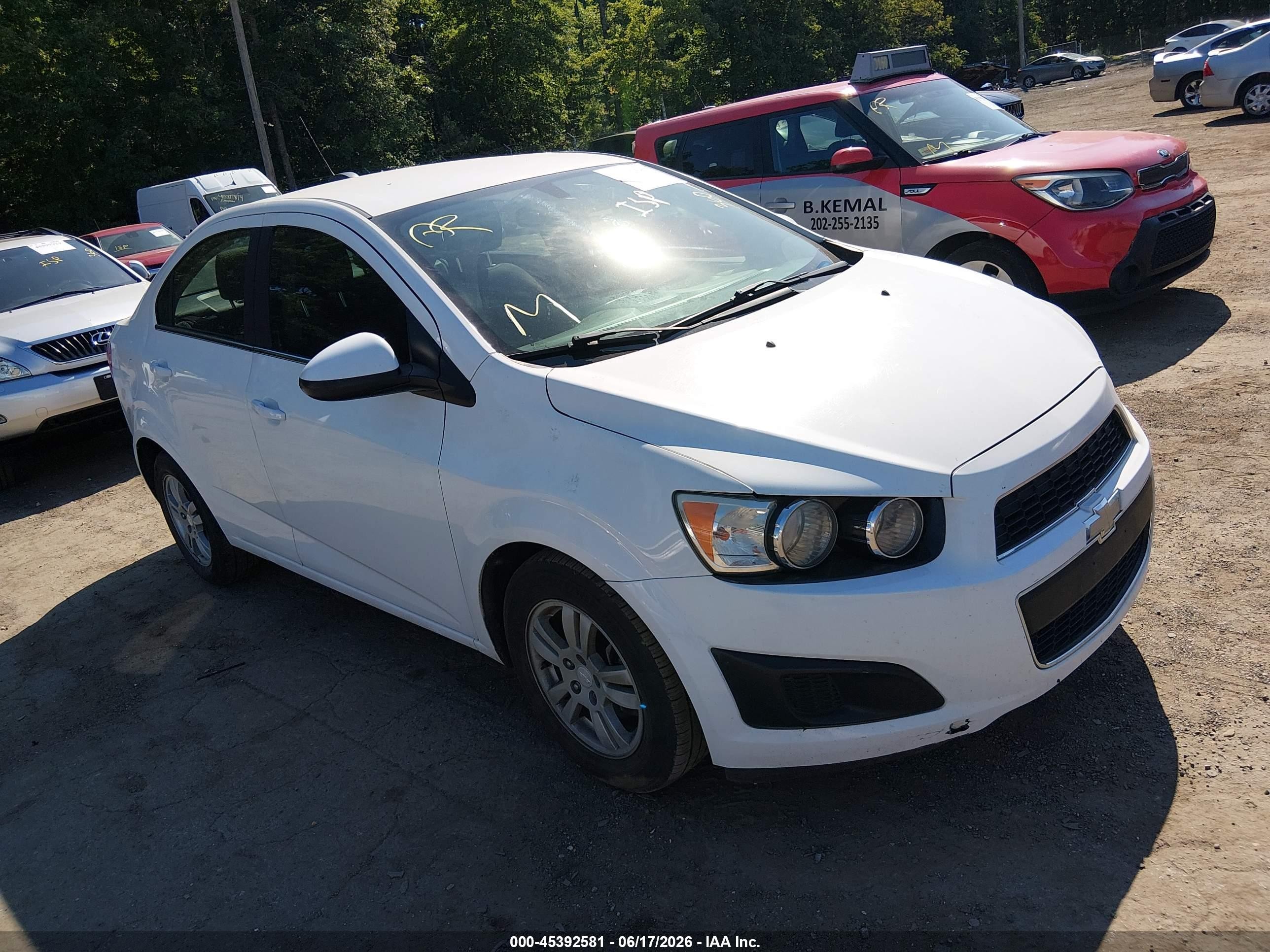 2015 Chevrolet Sonic Lt Auto White vin: 1G1JC5SH4F4209313