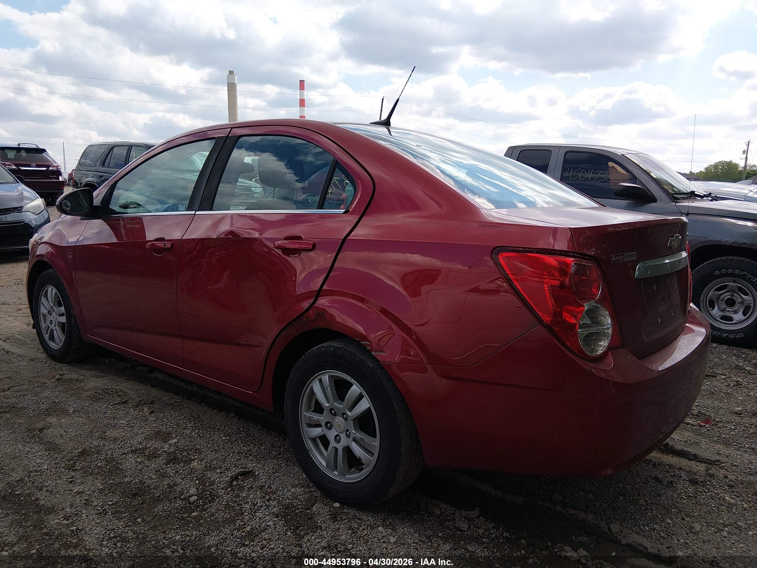 2012 Chevrolet Sonic 2lt Красный vin: 1G1JC5SH5C4119342