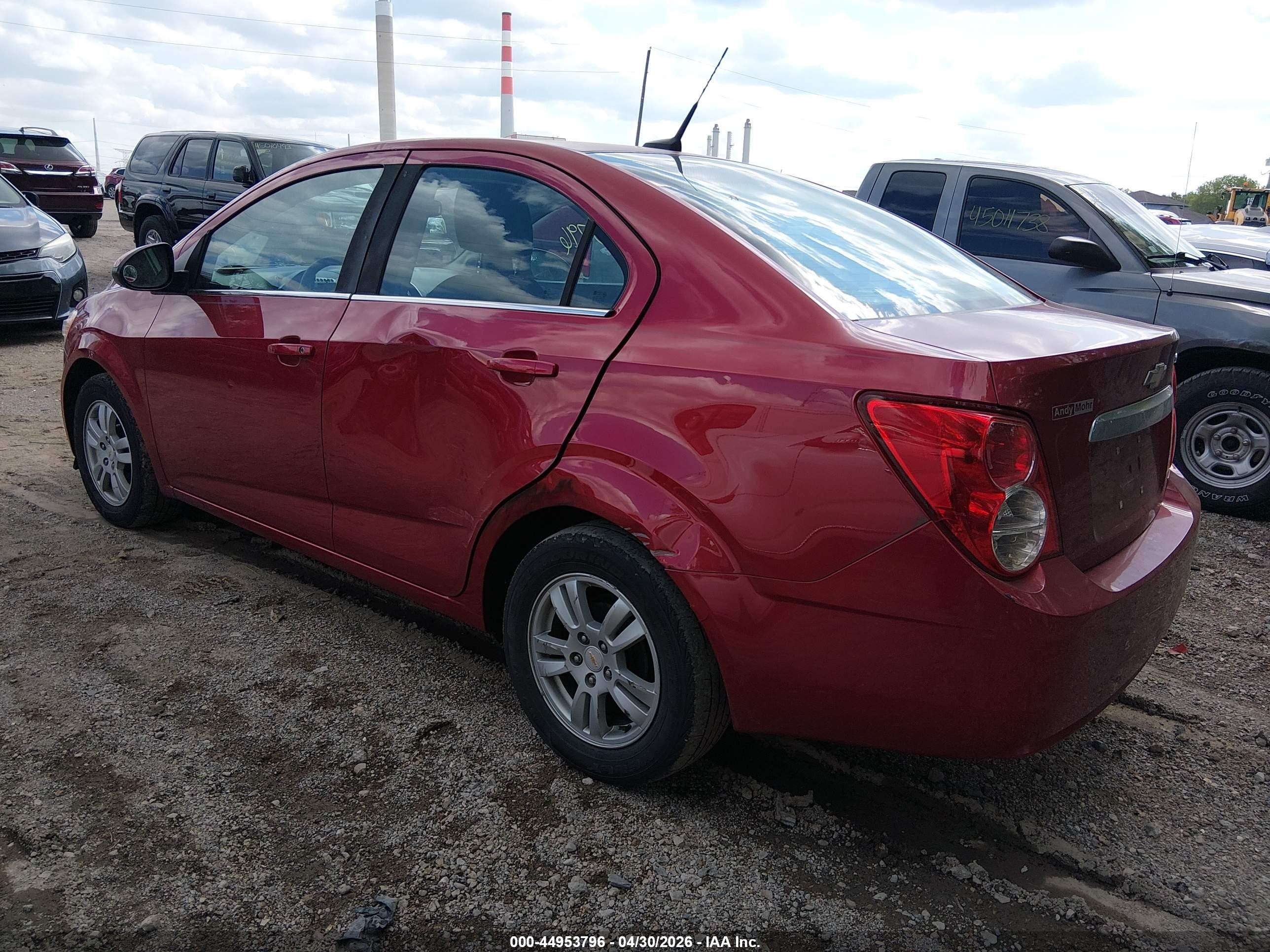 2012 Chevrolet Sonic 2lt Красный vin: 1G1JC5SH5C4119342