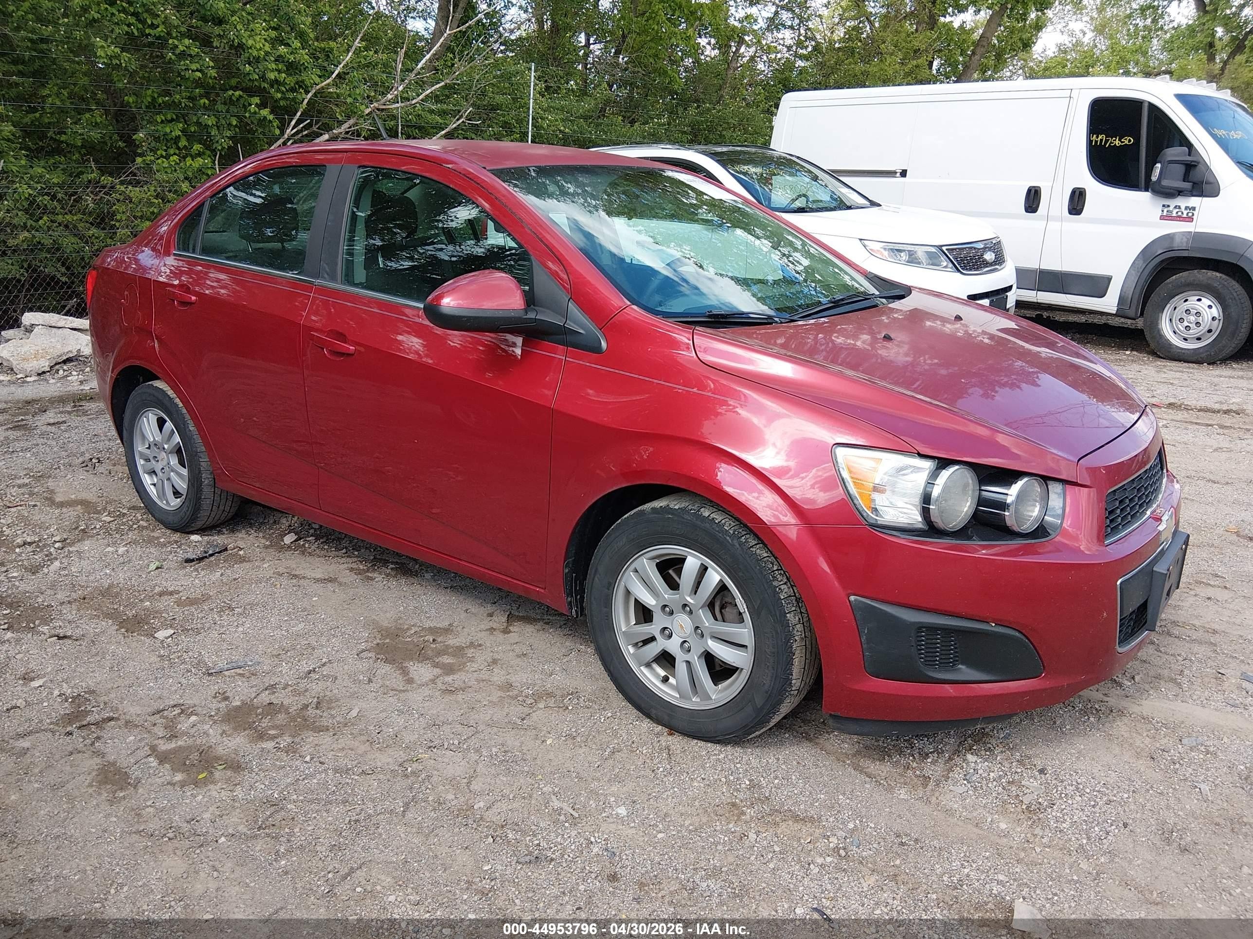 2012 Chevrolet Sonic 2lt Красный vin: 1G1JC5SH5C4119342