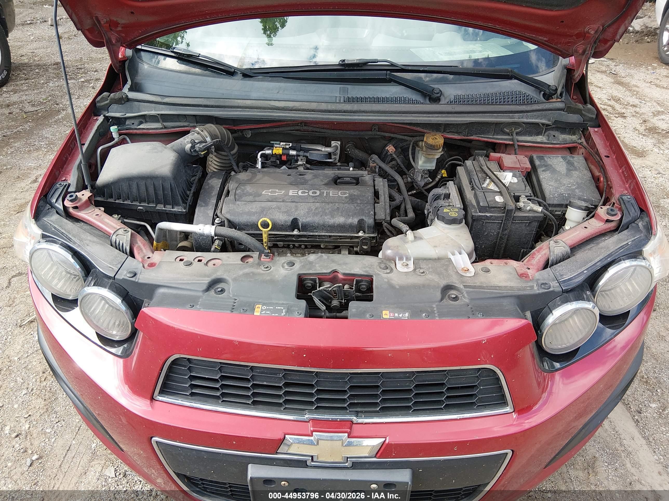 2012 Chevrolet Sonic 2lt Красный vin: 1G1JC5SH5C4119342