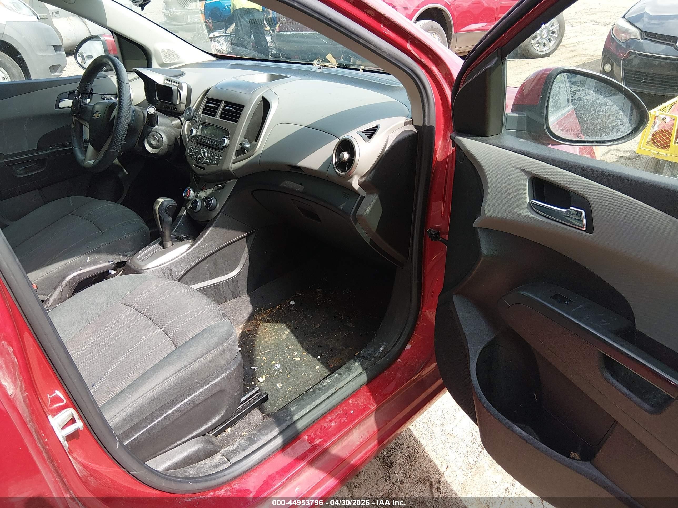 2012 Chevrolet Sonic 2lt Красный vin: 1G1JC5SH5C4119342