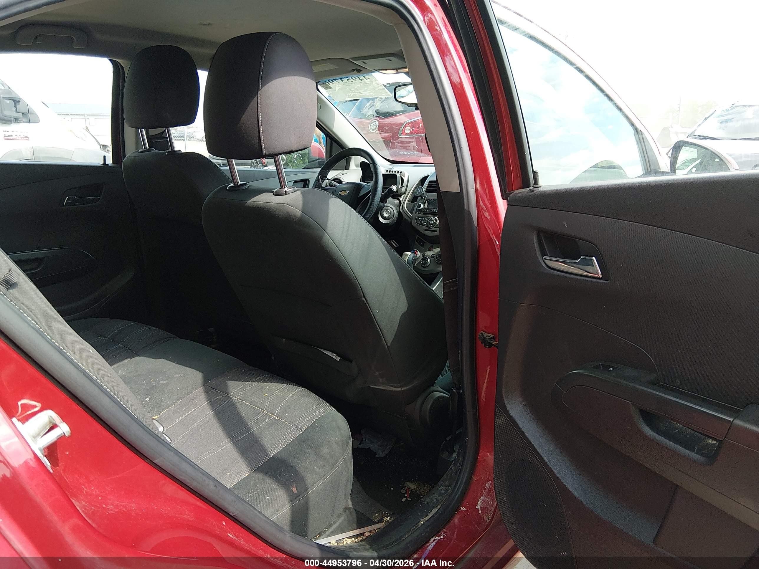 2012 Chevrolet Sonic 2lt Красный vin: 1G1JC5SH5C4119342