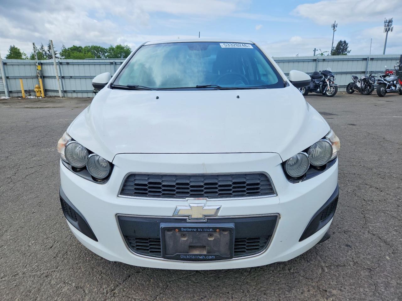 2012 Chevrolet Sonic Lt White vin: 1G1JC5SH5C4155046